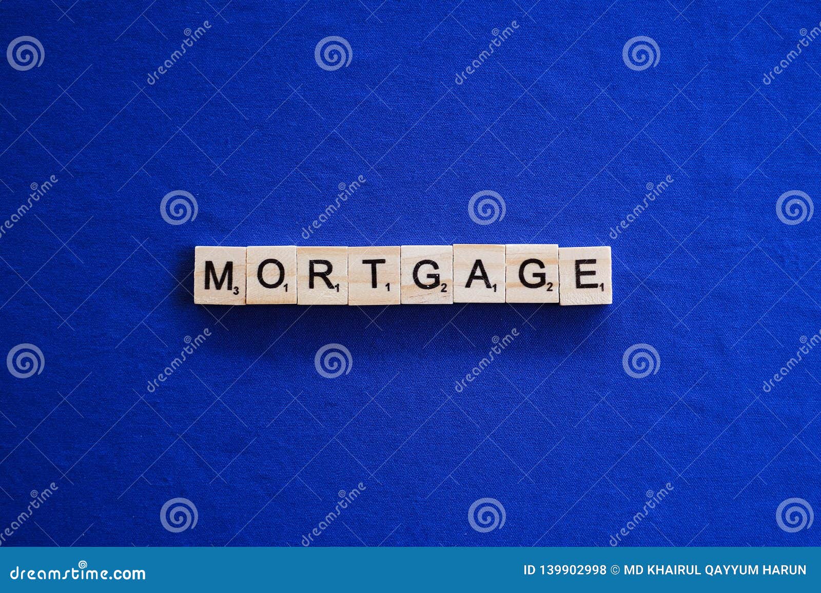 Mortgage On Isolated Background Stock Photo Image of letters, concept