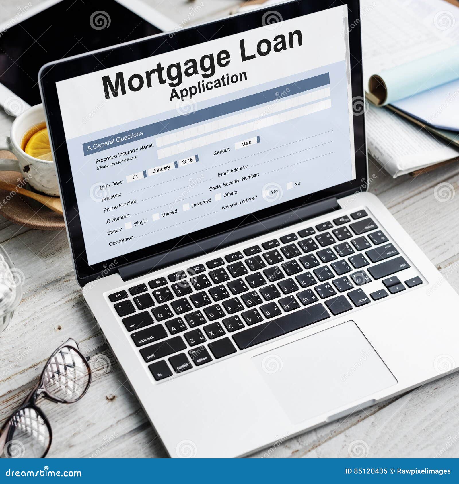 Mortgage Loan Application Form Concept Stock Image Image Of
