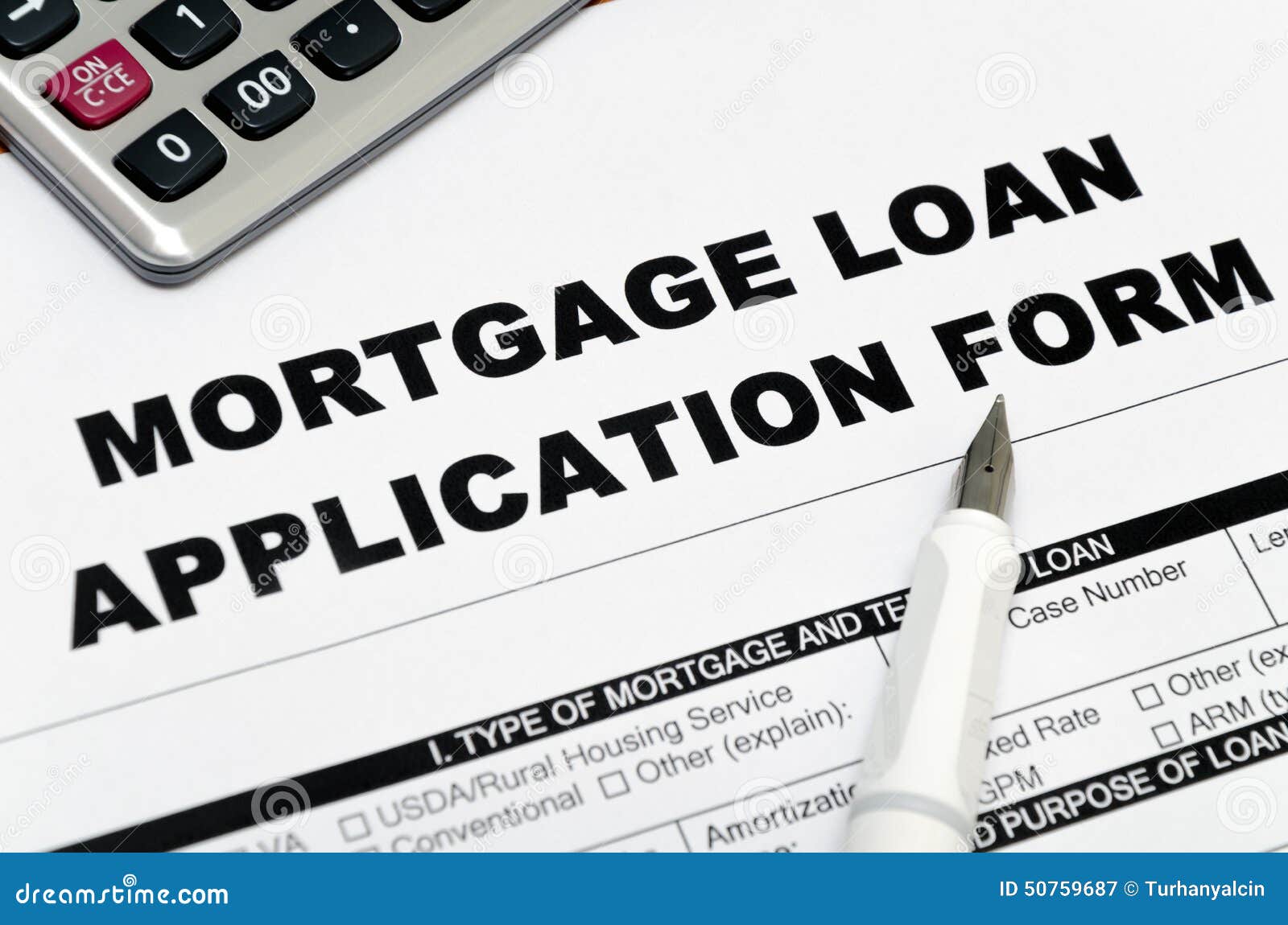 Mortgage Loan Application Form Stock Image Image of color, investment