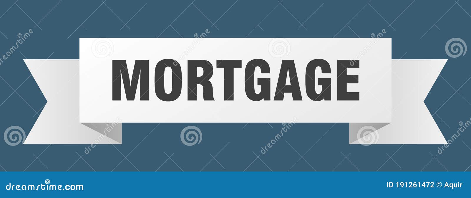 Mortgage ribbon. stock vector. Illustration of peeler 191261472