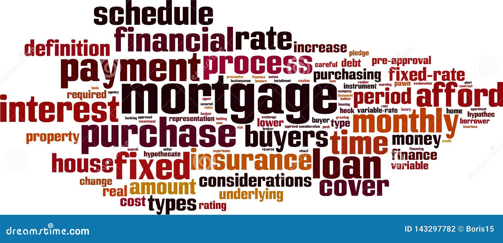 Mortgage word cloud stock vector. Illustration of pawn 143297782