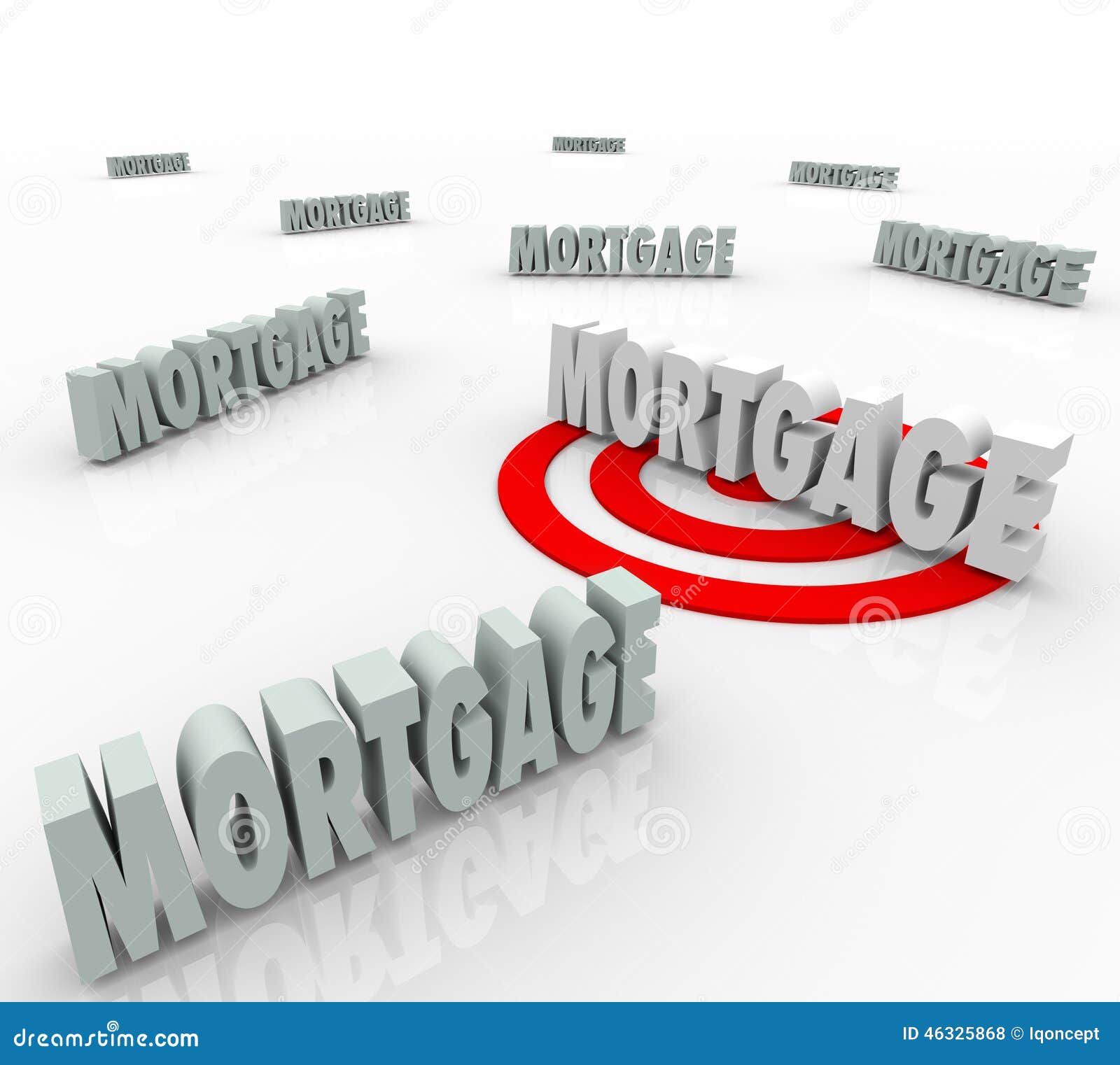 Mortgage Word Targeting Best Loan Option Lender Lowest Interest Stock