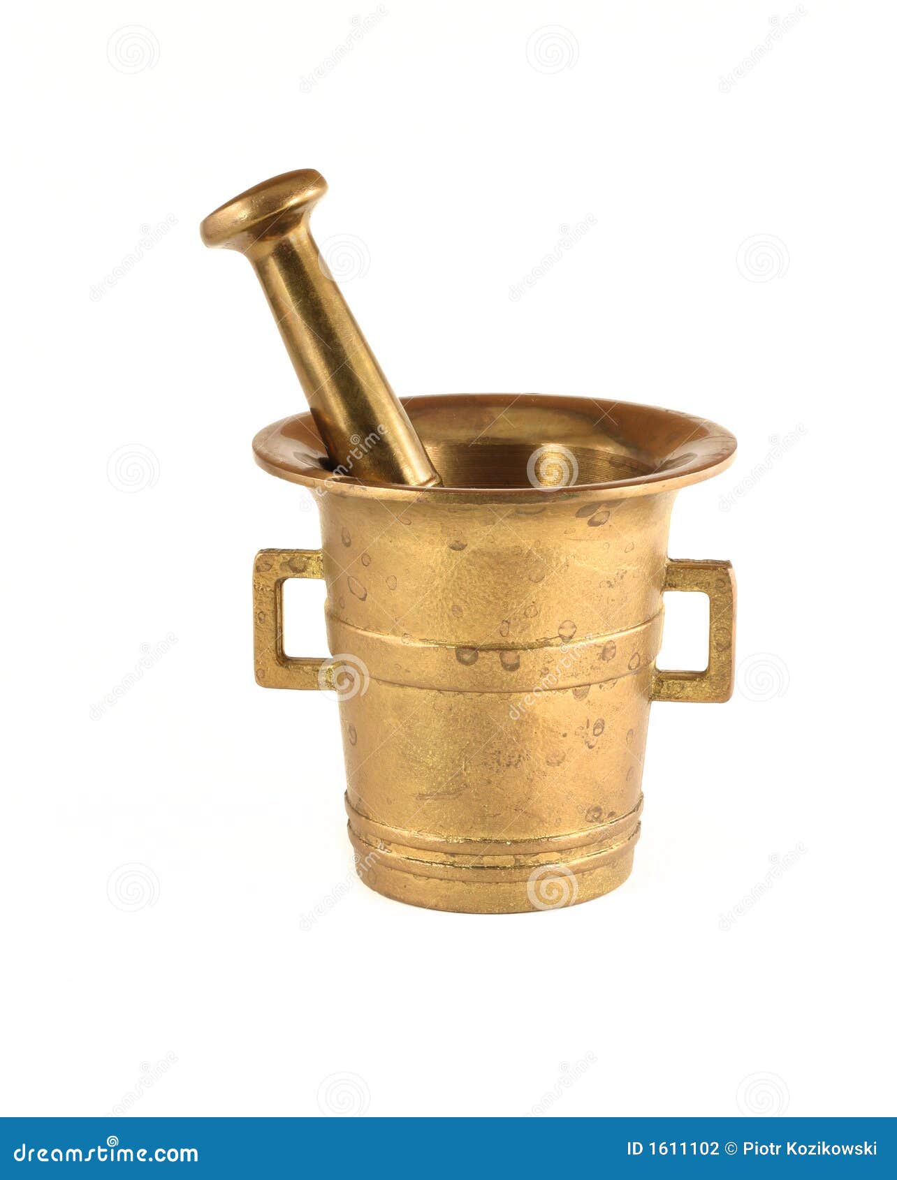 Mortier et pilon en laiton photo stock. Image du cloche ...