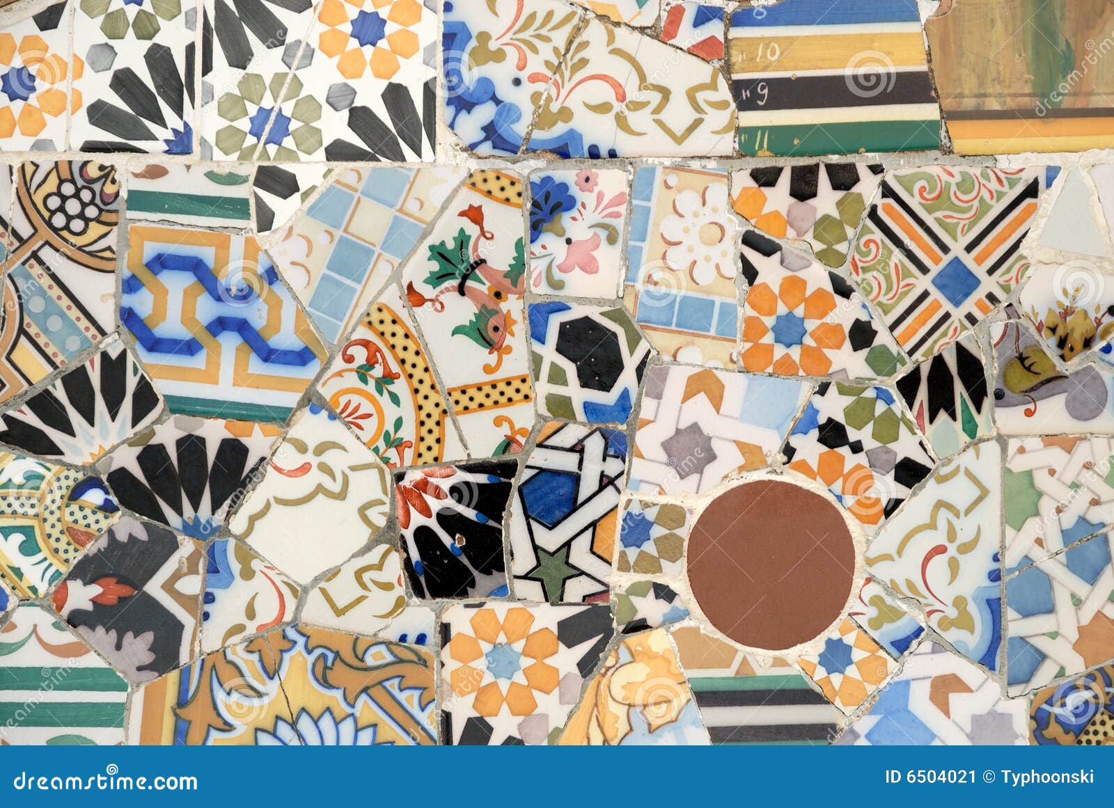 Mosaic Art in Barcelona Spain Stock Image Image of background