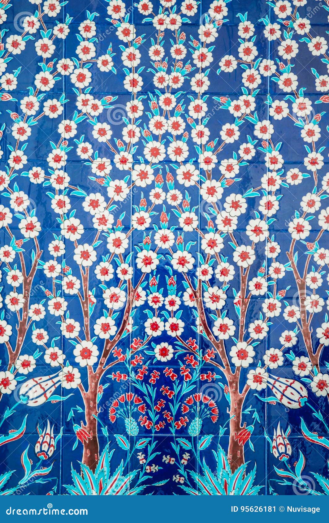 Mosaic Art at Sheikh Zayed Mosque, Abu Dhabi Stock Image Image of