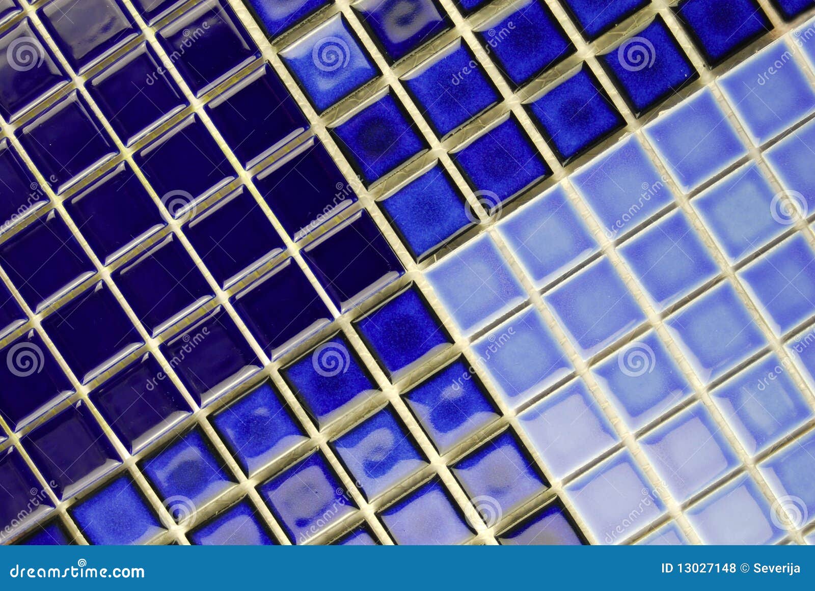 Mosaic ceramic blue tiles stock photo. Image of construction 13027148