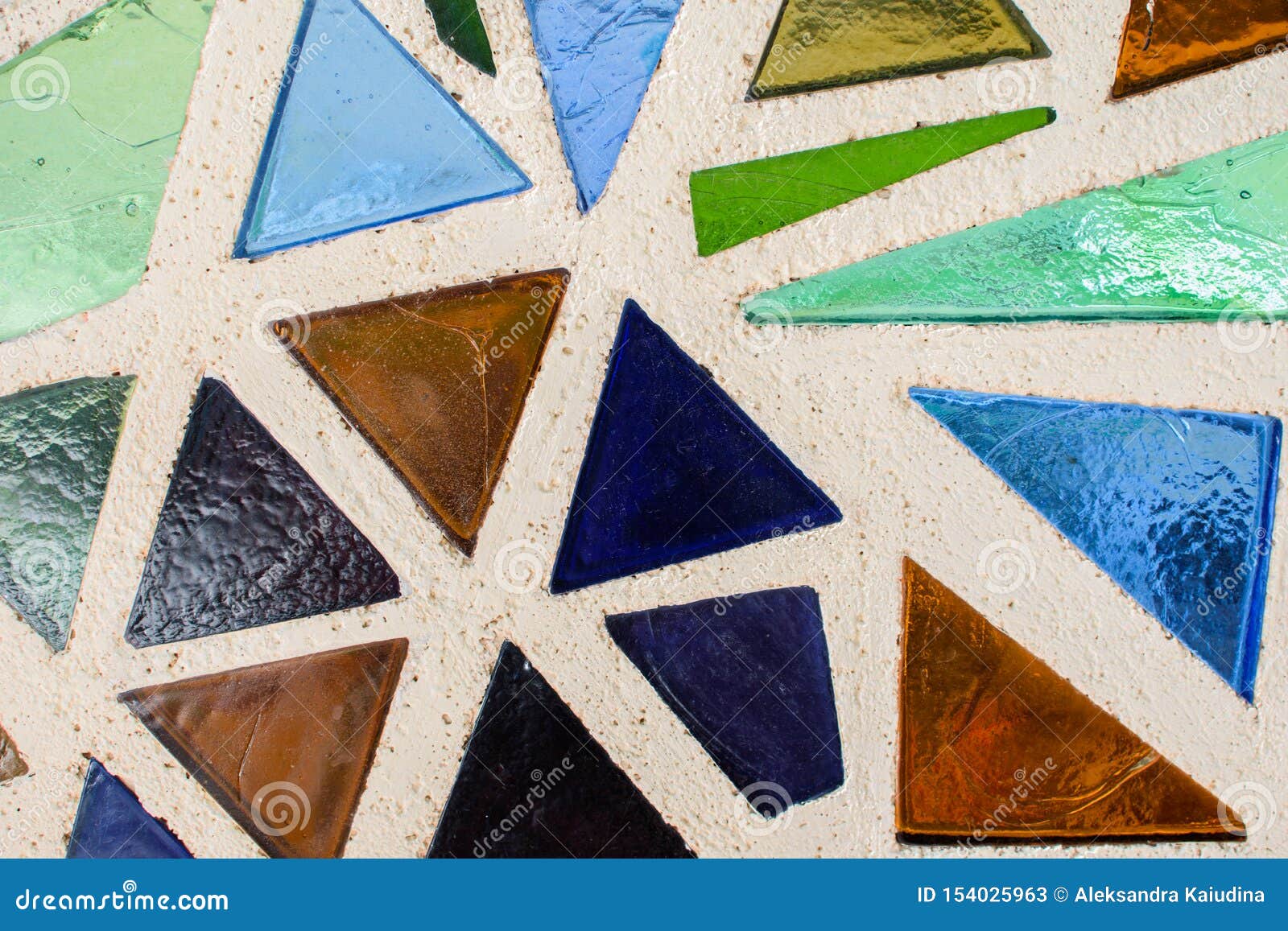 Mosaic of colored glass. stock image. Image of decorative 154025963