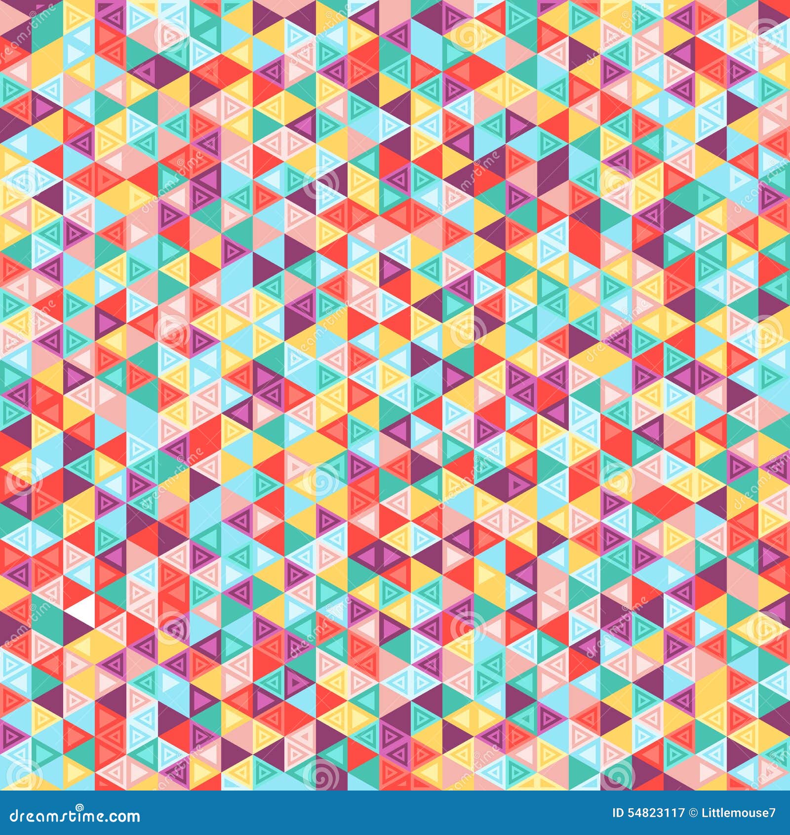 Mosaic Colorful Background of Geometric Shapes. Stock Vector