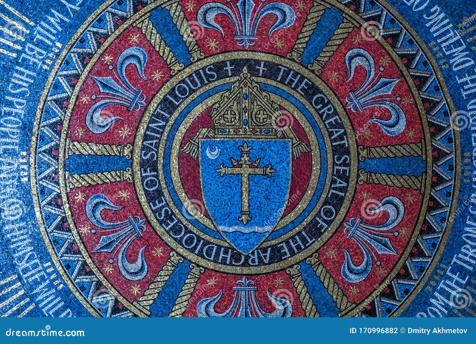 Mosaic Depicting The Great Seal Of Archdiocese Of St Louis Editorial Photography - Image of ...