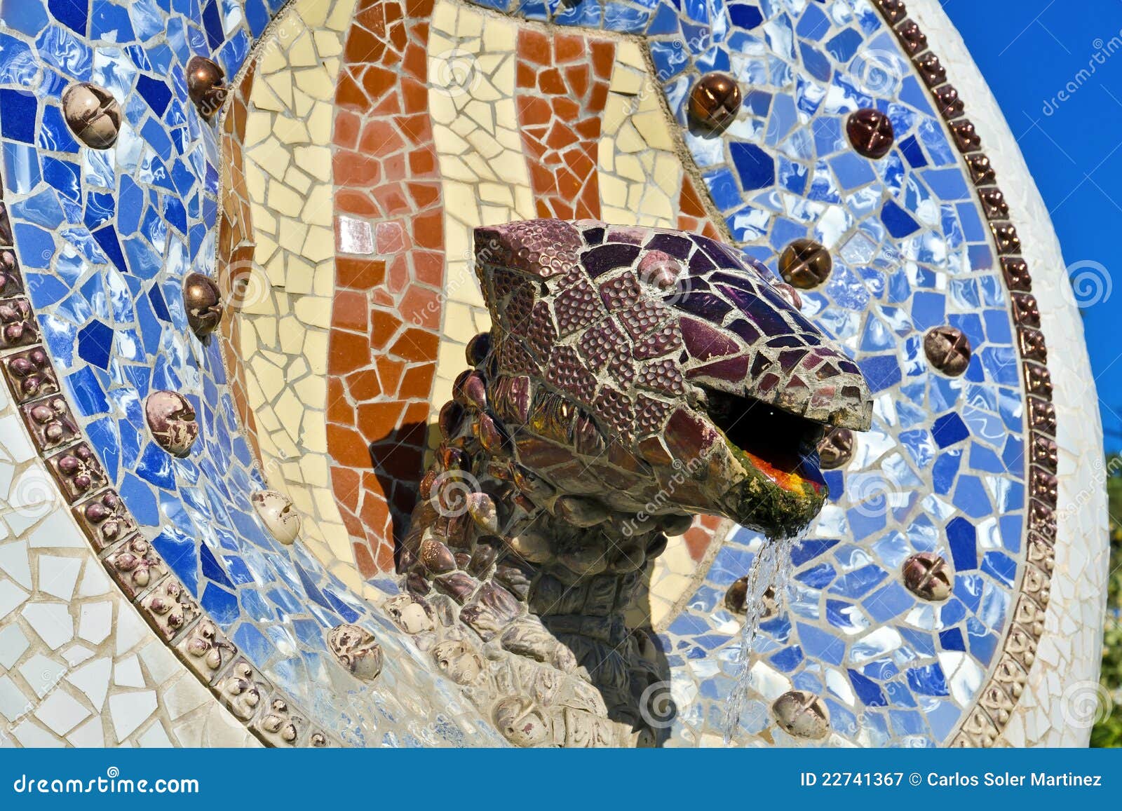 Mosaic Dragon Made of Broken Ceramic Stock Image Image of stone