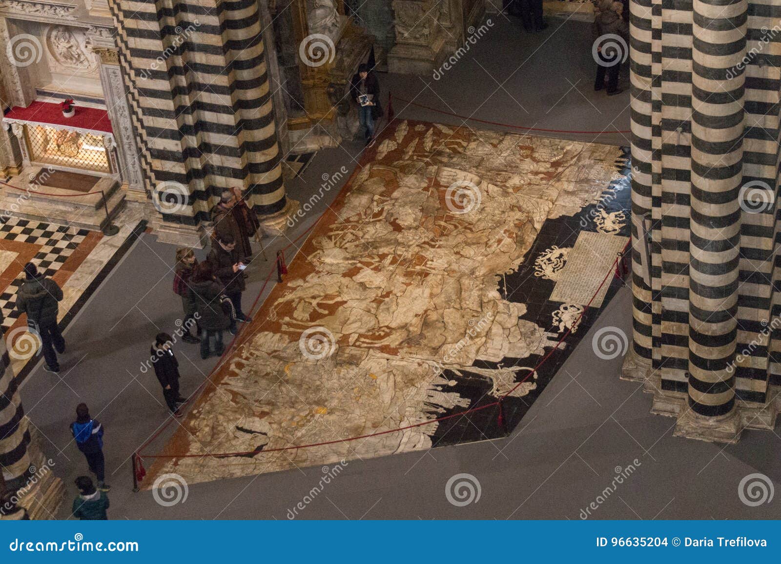 Mosaic Floor Of The Siena Cathedral Tuscany Italy Editorial