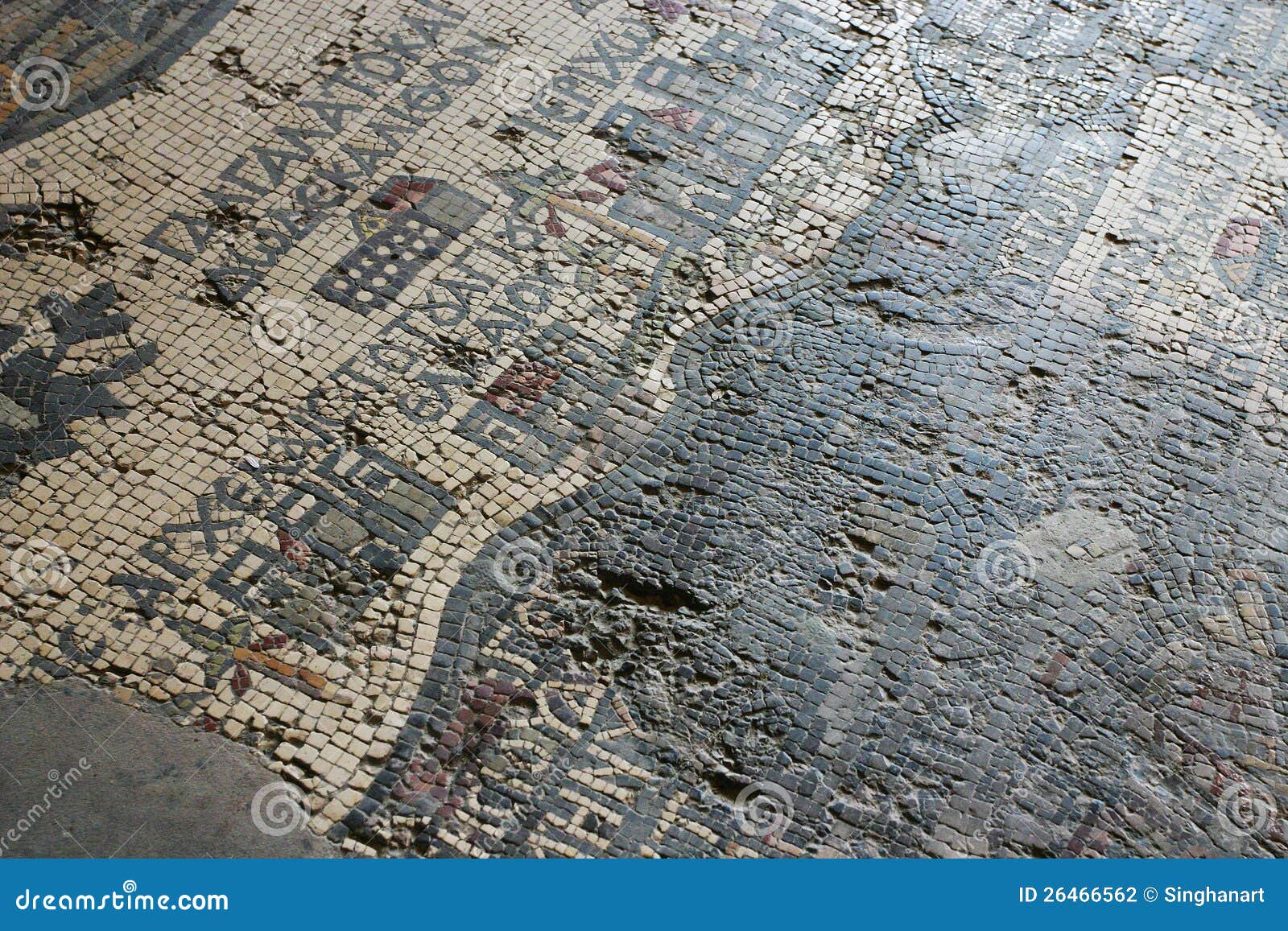 Mosaic Floor Tiles in Jordan Stock Photo Image of arabic, background