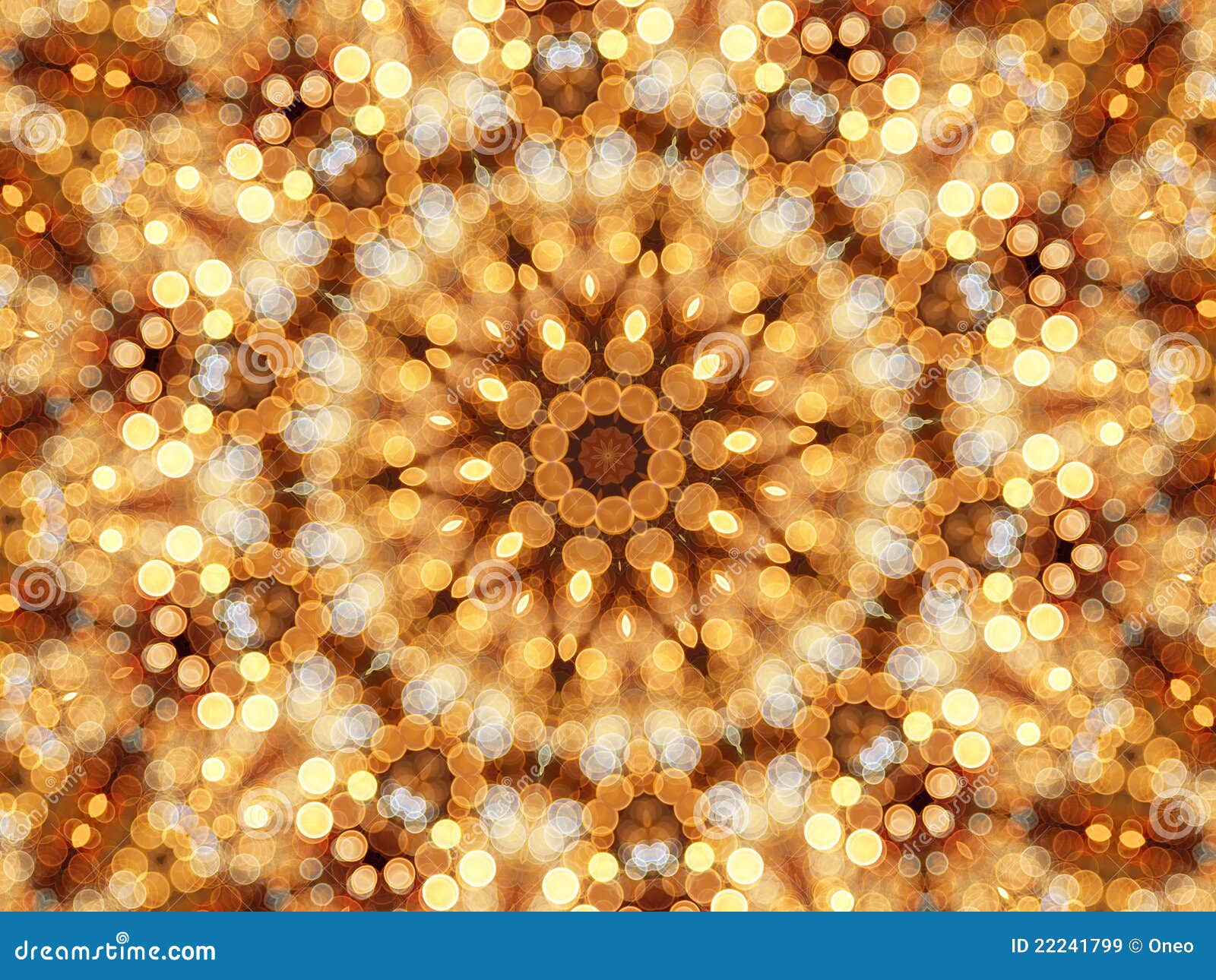 Mosaic Kaleidoscope of Circular Lights Stock Image Image of highlights, glowing 22241799