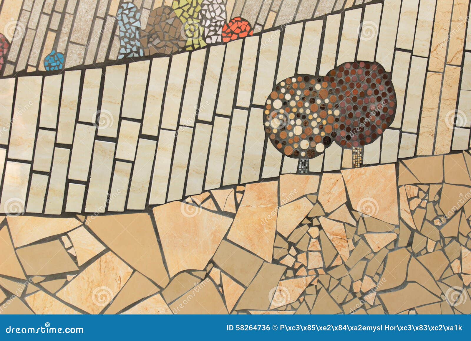 Mosaic nature stock photo. Image of artistic, tiles, landmark 58264736