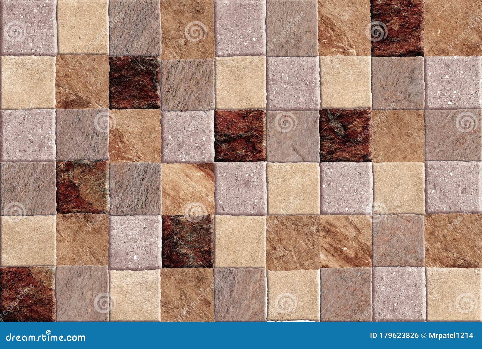 mosaic stone blocks wall decor background texture