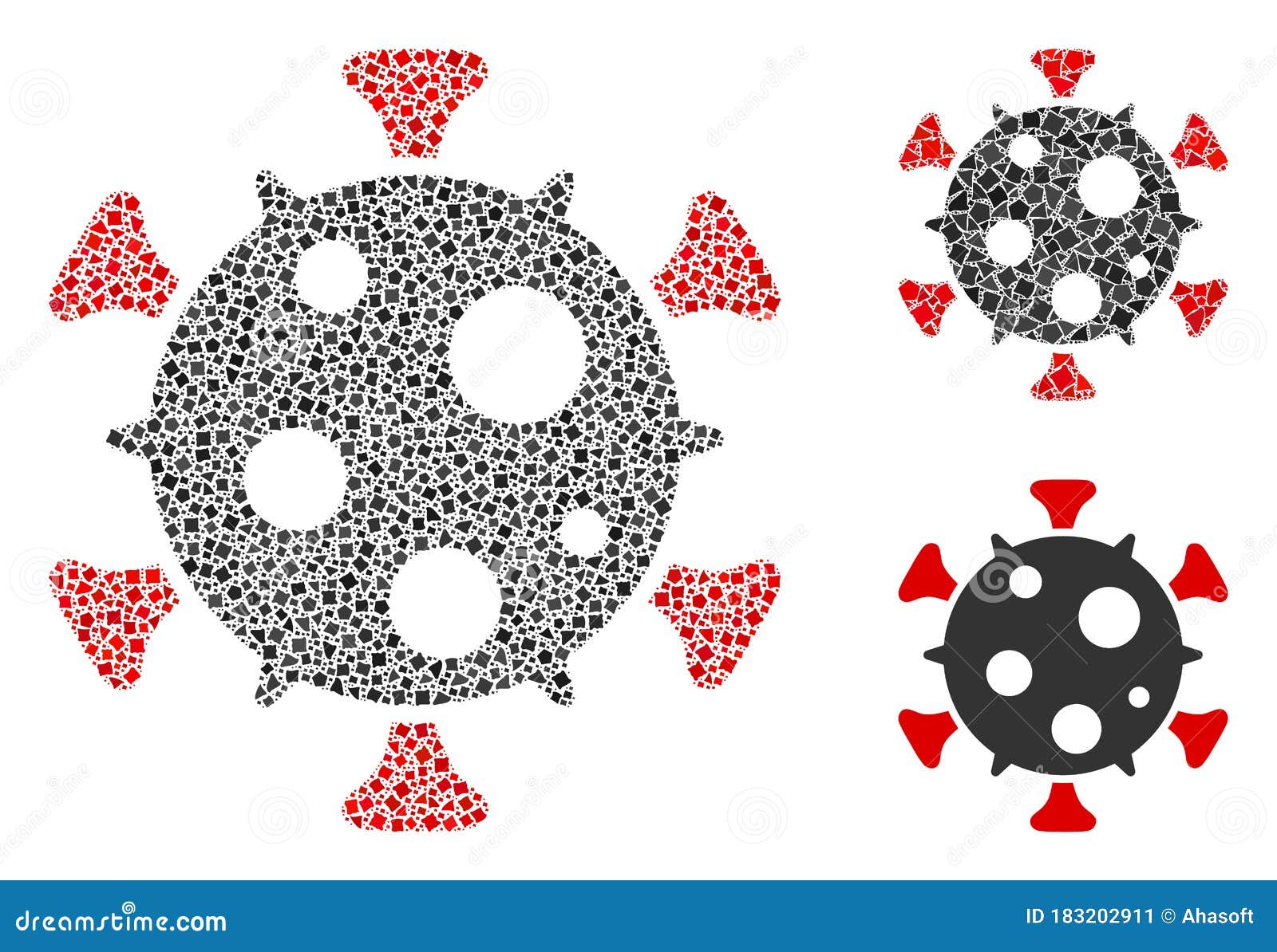 Rough Virus Icon Mosaic stock illustration. Illustration of provocative