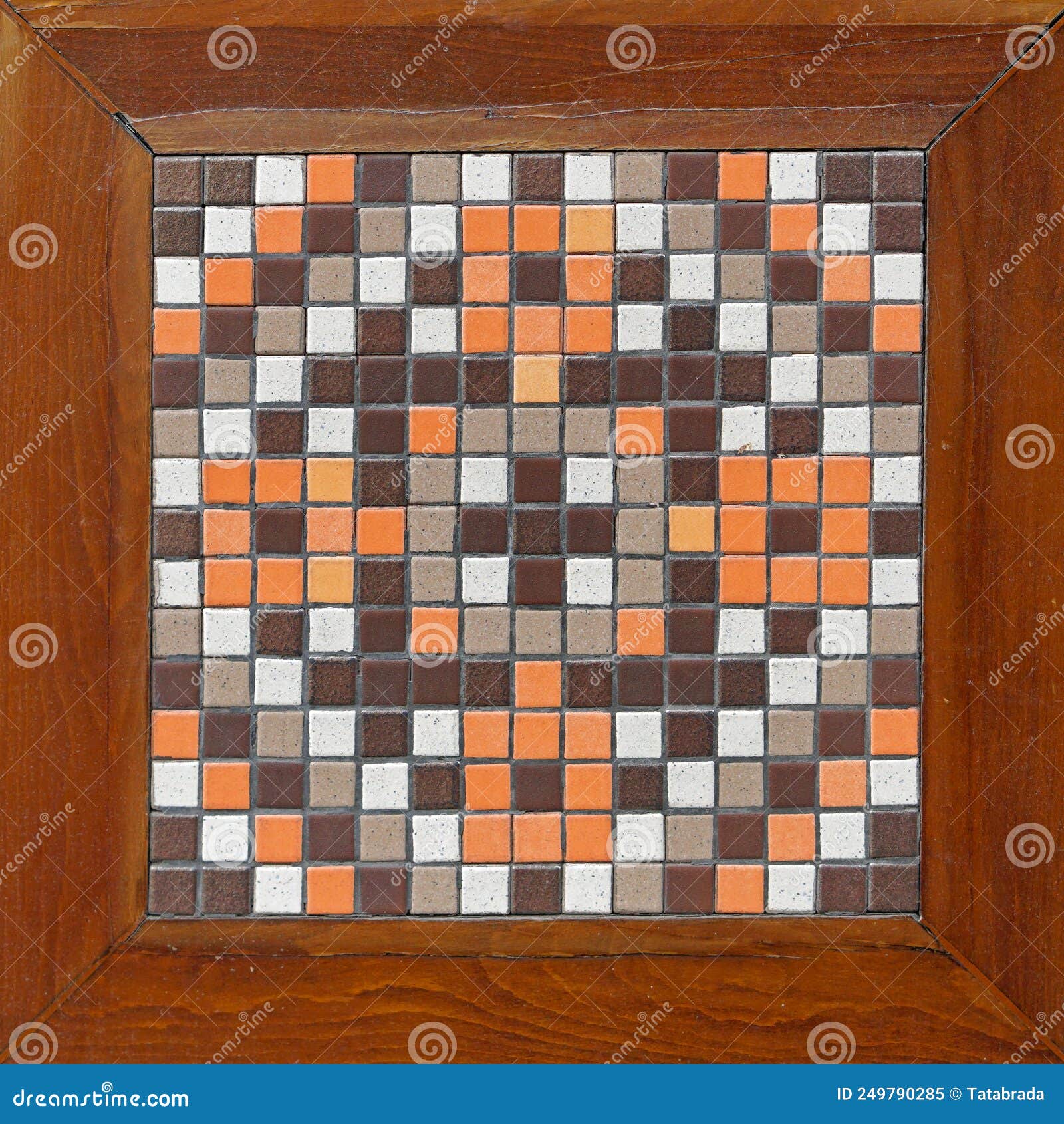 Mosaic wall tiles square stock image. Image of brown 249790285
