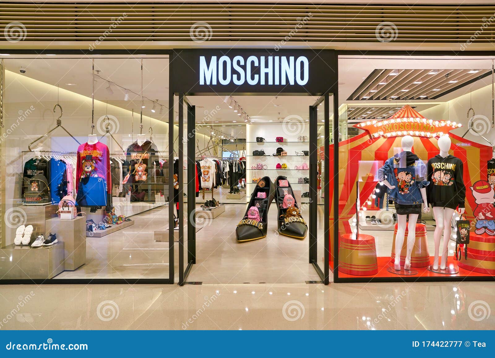 Moschino store editorial photography 