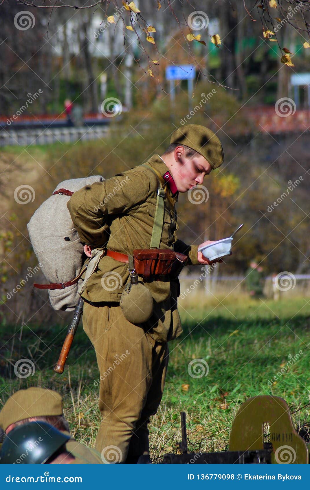 Moscow Battle Historical Reenactment. Russian Soldiers-reenactors ...