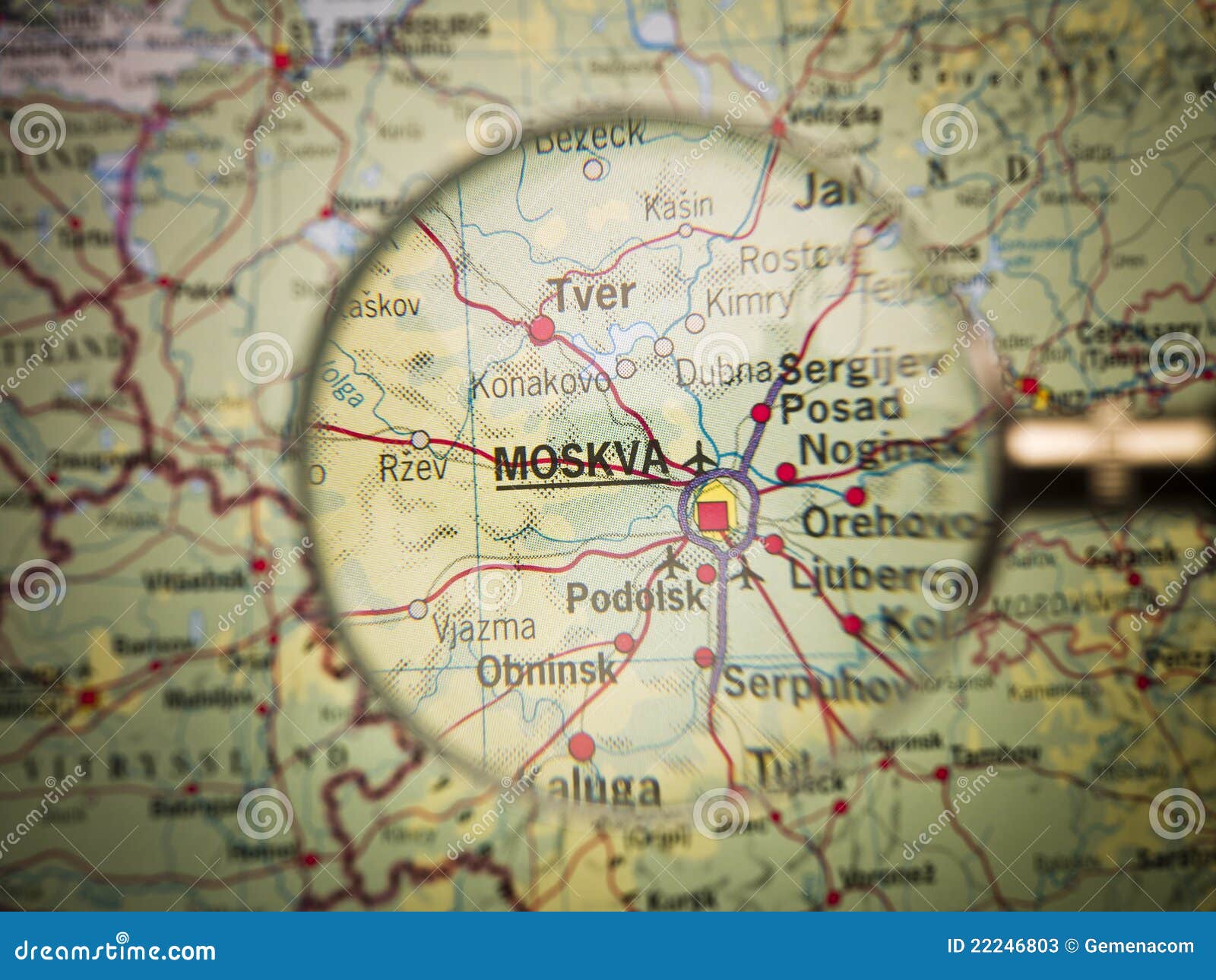 Moscow Map Stock Photos Image 22246803