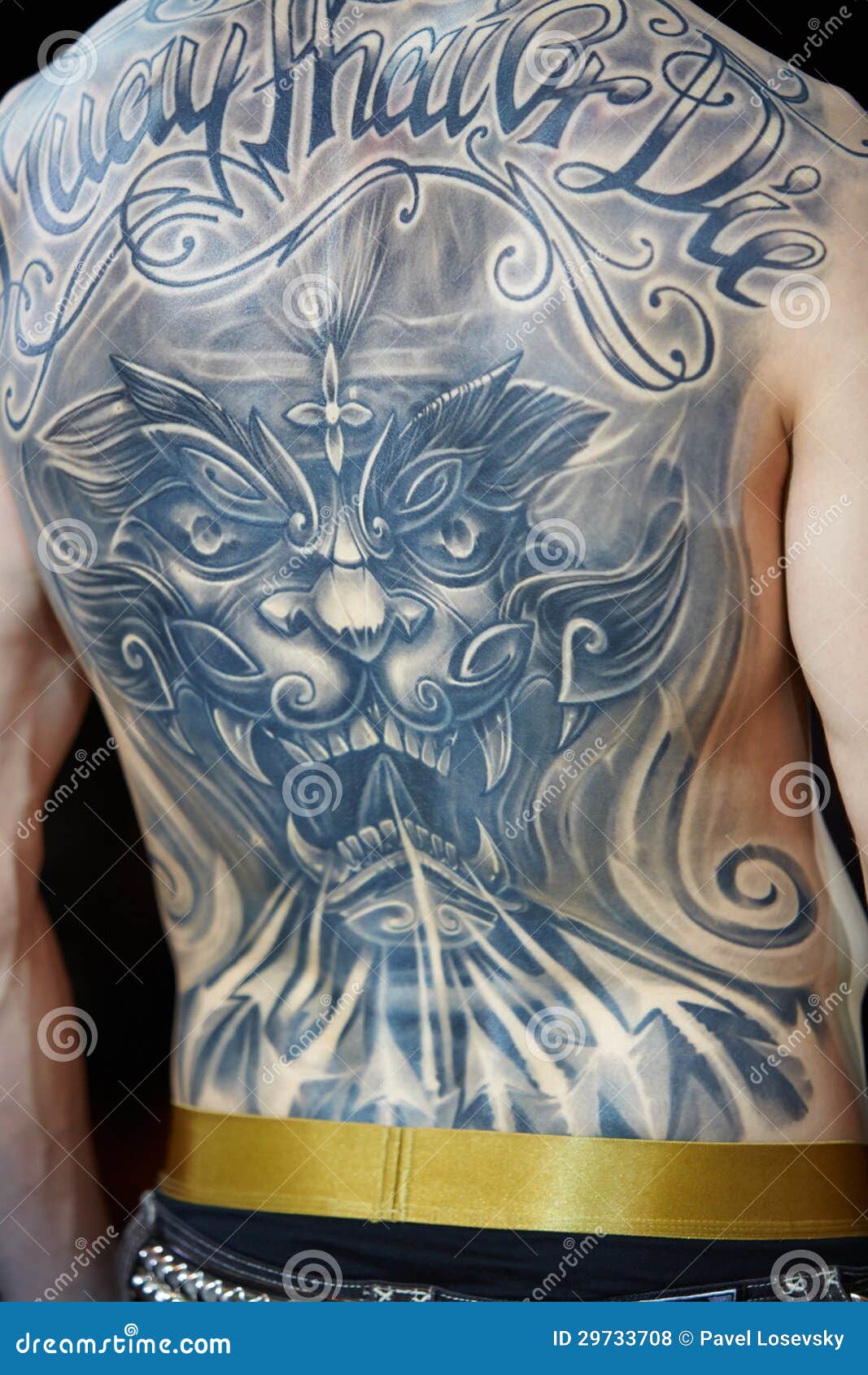 Tattooed Male Back at V Moscow International Tattoo Convention 2012  Editorial Stock Photo - Image of makeup, moscow: 29733708