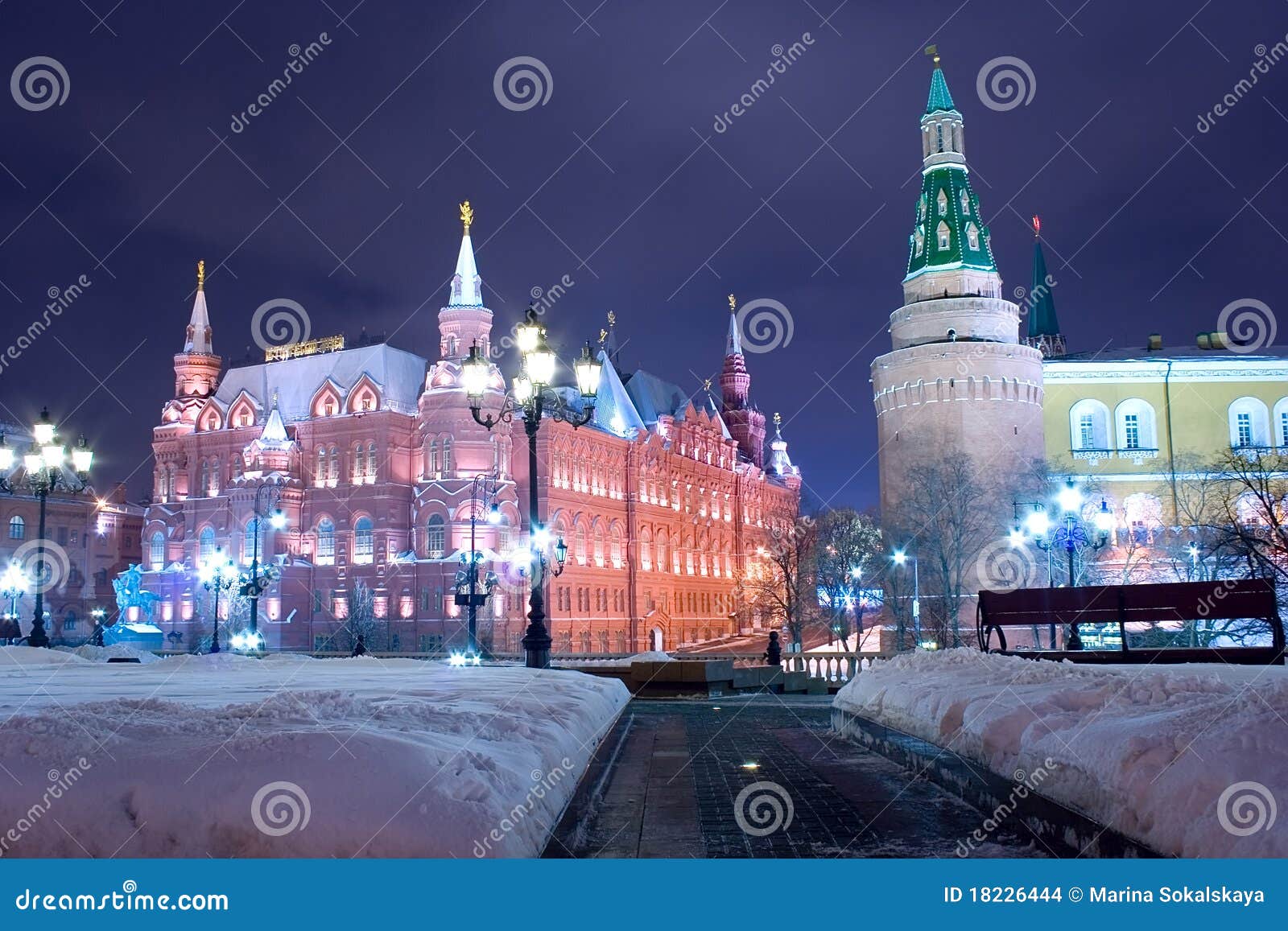 moscow night historical landmark
