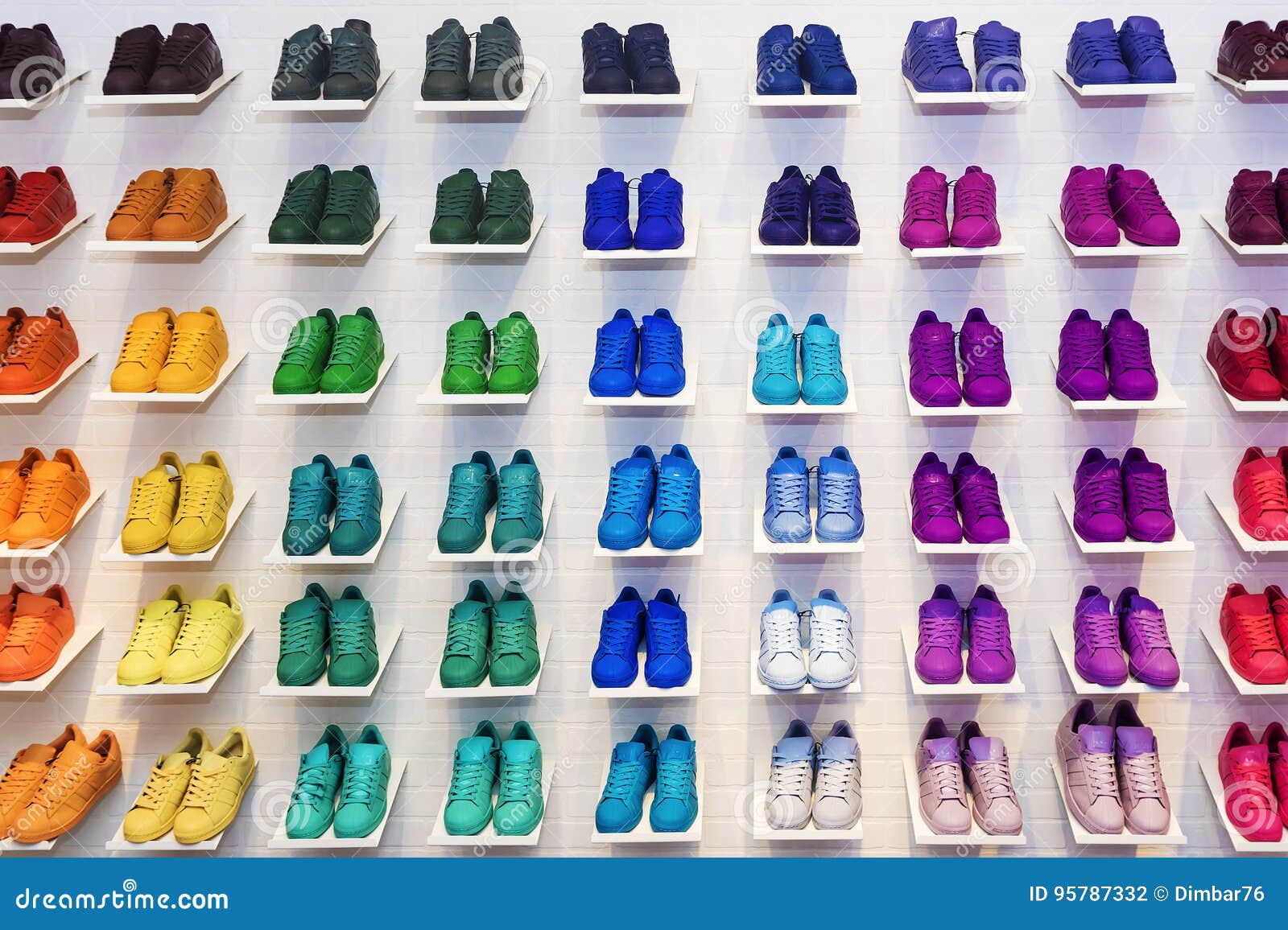 MOSCOW, RUSSIA APRIL 12,2015 Adidas Originals Shoes in a Shoe