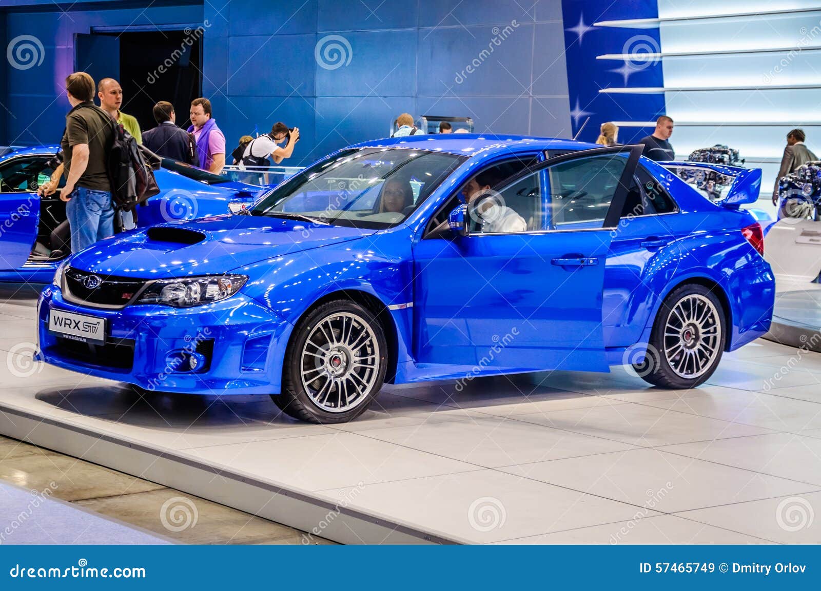 MOSCOW, RUSSIA - AUG 2012: SUBARU WRX STI 3RD GENERATION Present MOSCOW, RUSSIA - AUG 2012: SUBARU WRX STI 3RD GENERATION Present