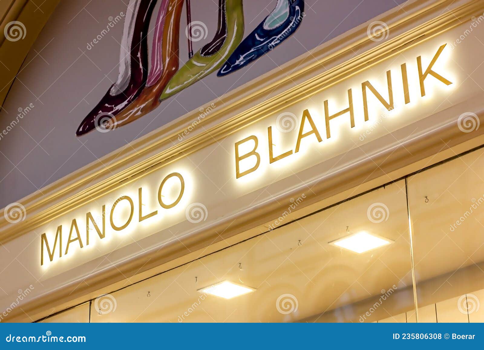 MOSCOW, RUSSIA - AUGUST 10, 2021: Manolo Blahnik Brand Retail Shop Logo ...