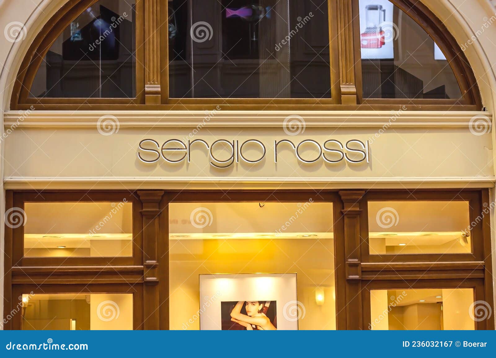 MOSCOW, RUSSIA - AUGUST 10, 2021: Sergio Rossi Brand Retail Shop Logo ...