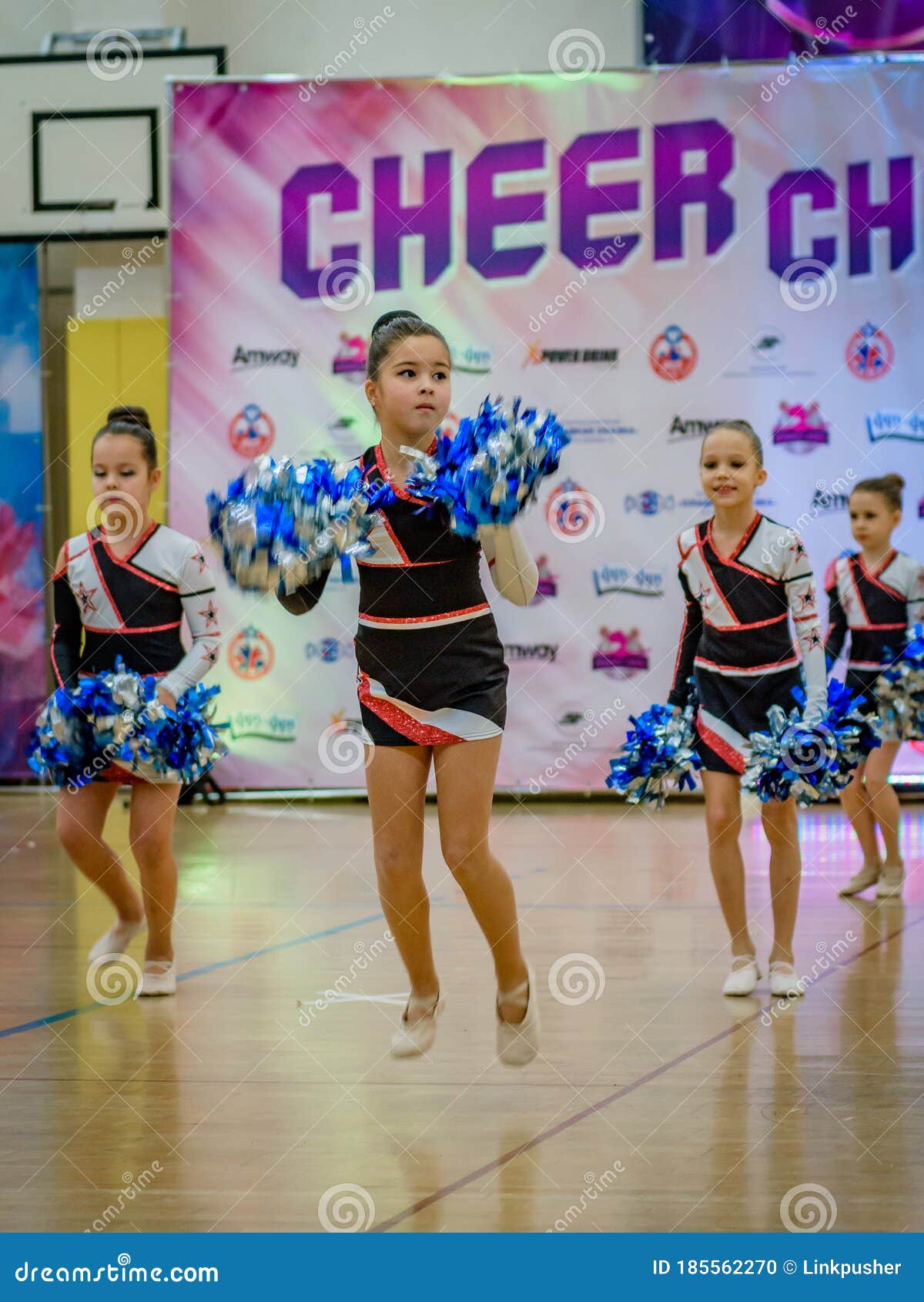 Moscow, Russia - December 22, 2019: Sports Dance Little Girls with
