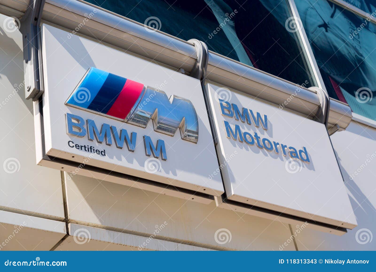 Moscow Russia May 18 Bmw Bmw Motorrad And Bmw M Series Manufacturer Signage Bavarian Motor Works Known As Bmw Is German Editorial Stock Photo Image Of Design Background