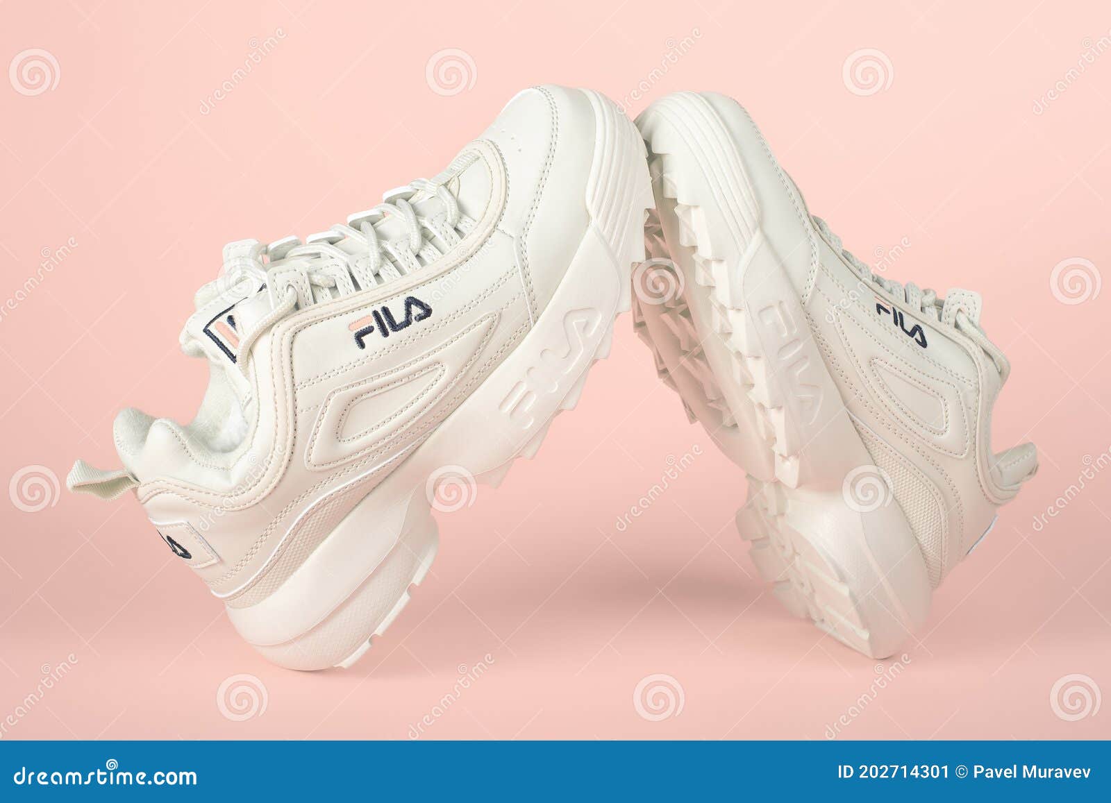 MOSCOW, RUSSIA - NOVEMBER 18, 2020 : Fila Shoe, Model Disruptor 2 White ...