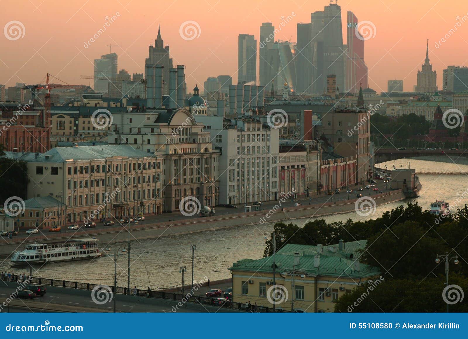 Moscow on sunset editorial image. Image of moscow, sunset 55108580