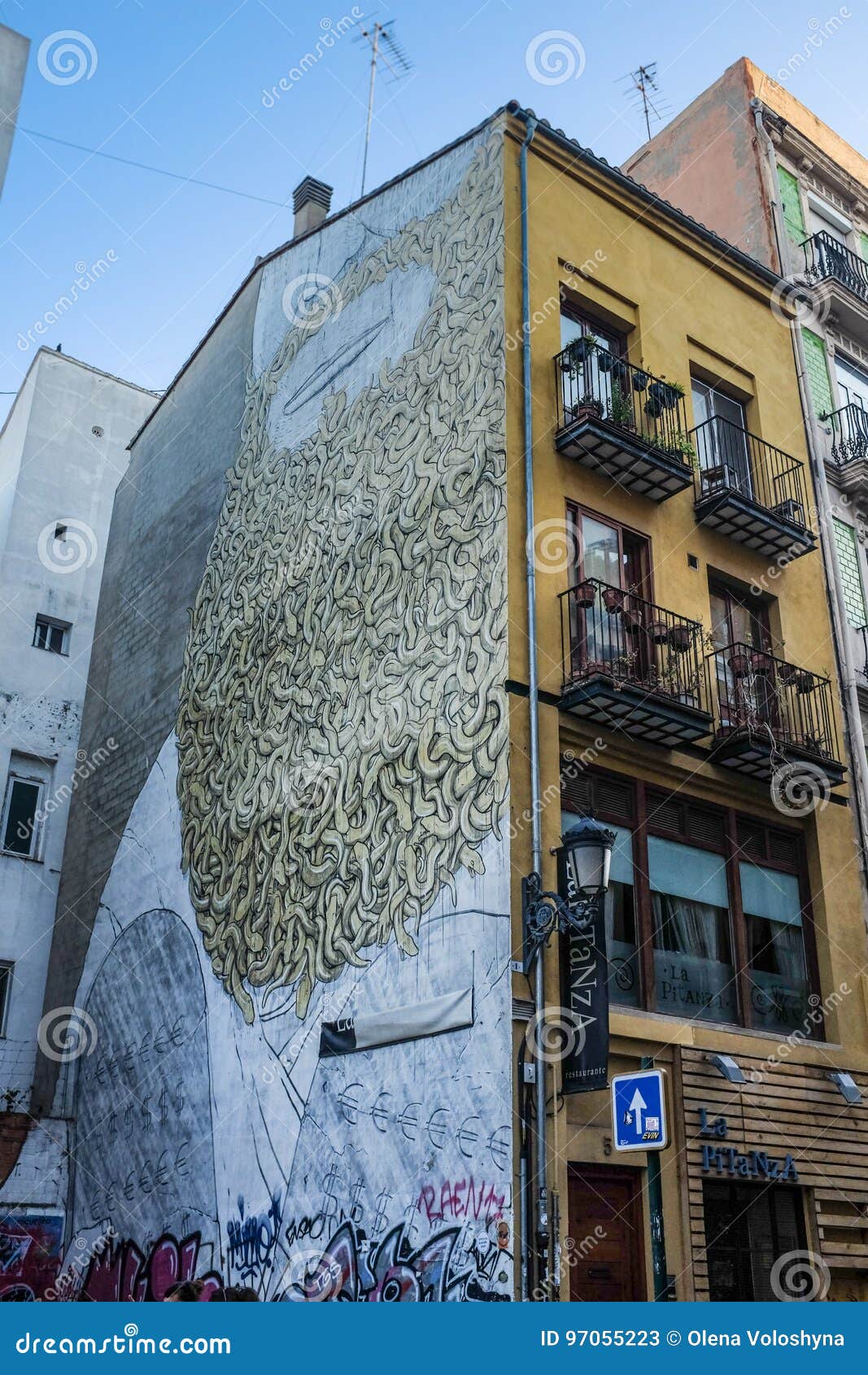 Moses Mural in Carmen Neighbourhood in Valencia, Spain Editorial Stock ...