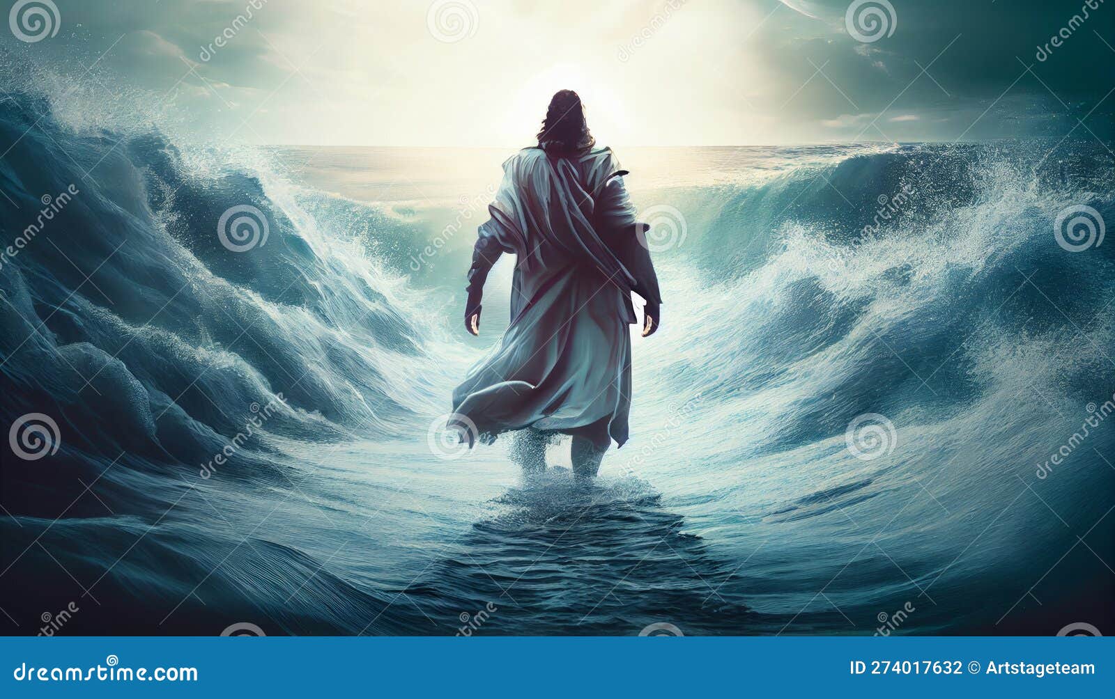 Moses Parting the Red Sea stock illustration. Illustration of holy ...