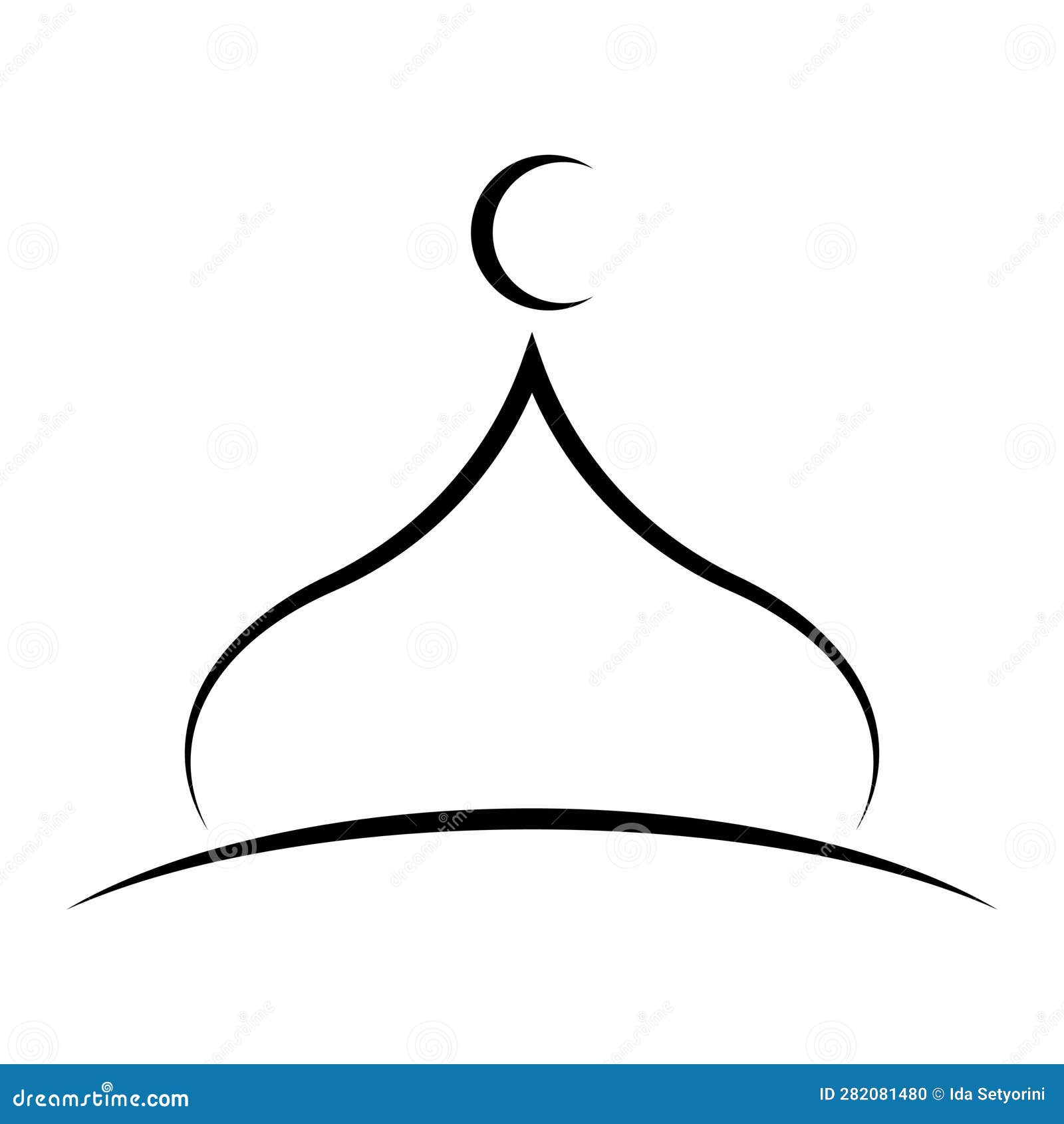 Mosque dome icon vector stock illustration. Illustration of decorative