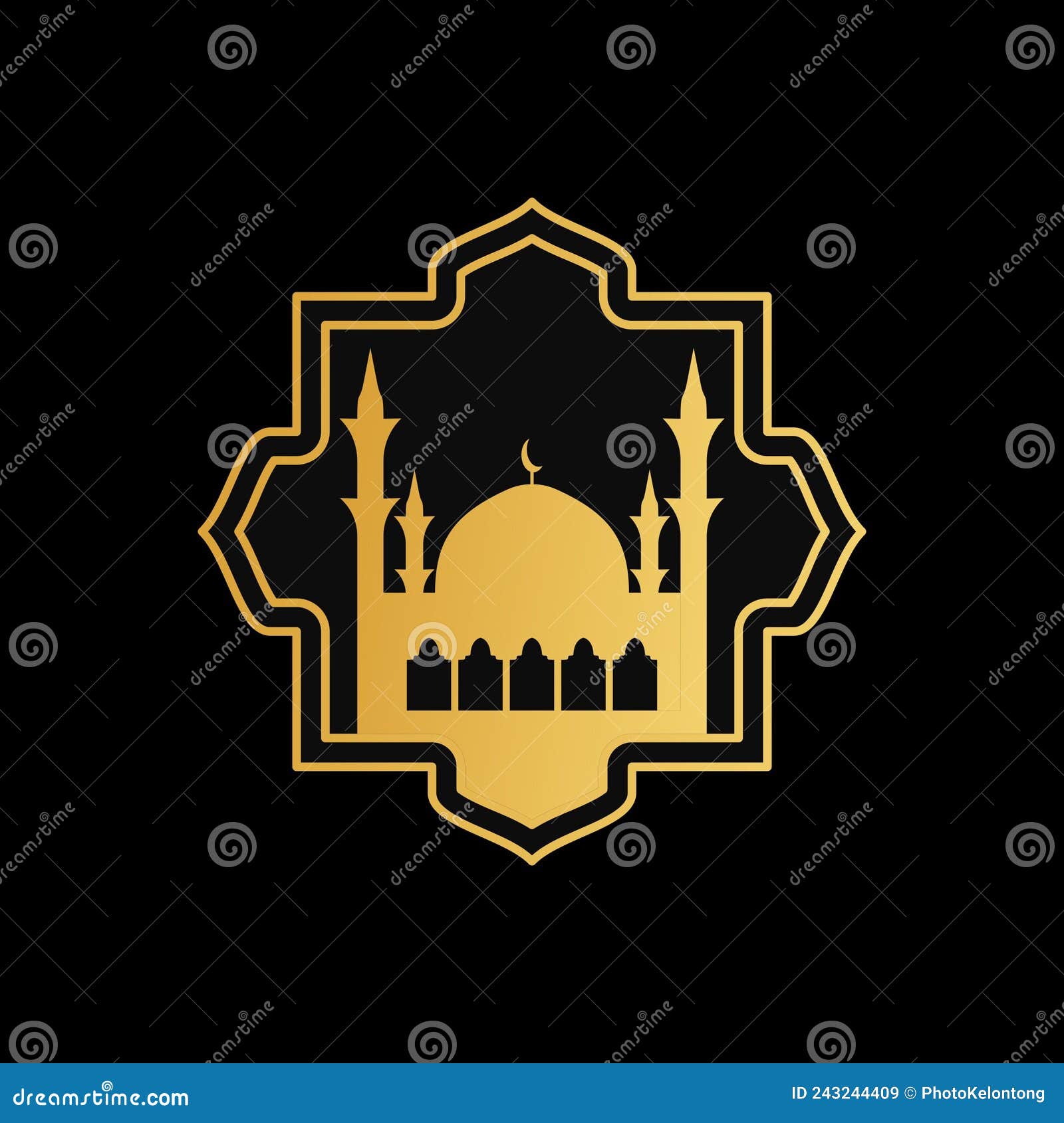 Mosque Ornament Illustration Stock Vector - Illustration of diagram