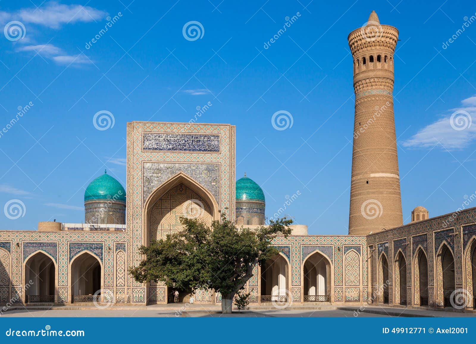 mosque kalon and kalyan minaret, historic centre of bukhara, uzbekistan