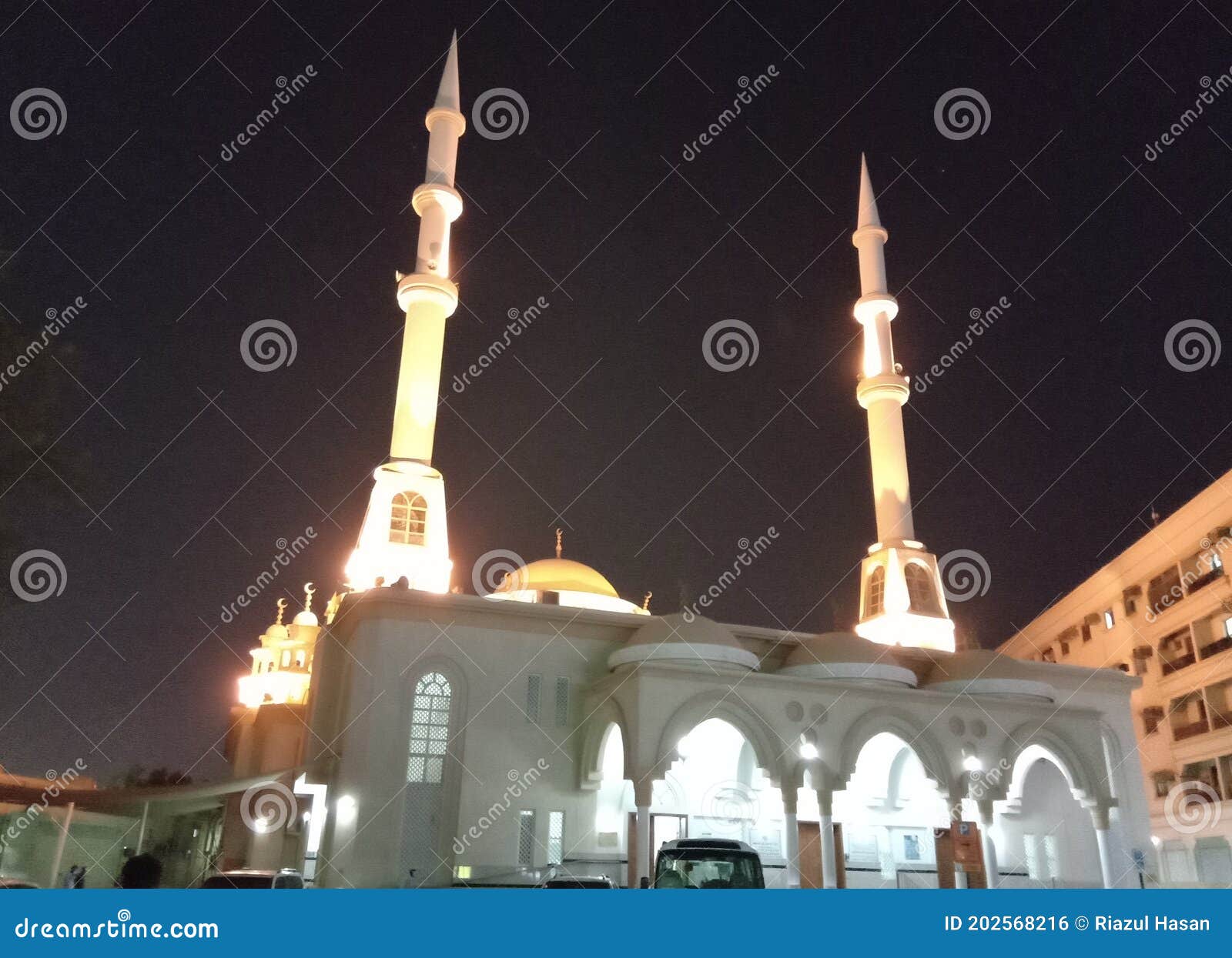 Mosque in karama Dubai uae stock photo. Image of masjid 202568216