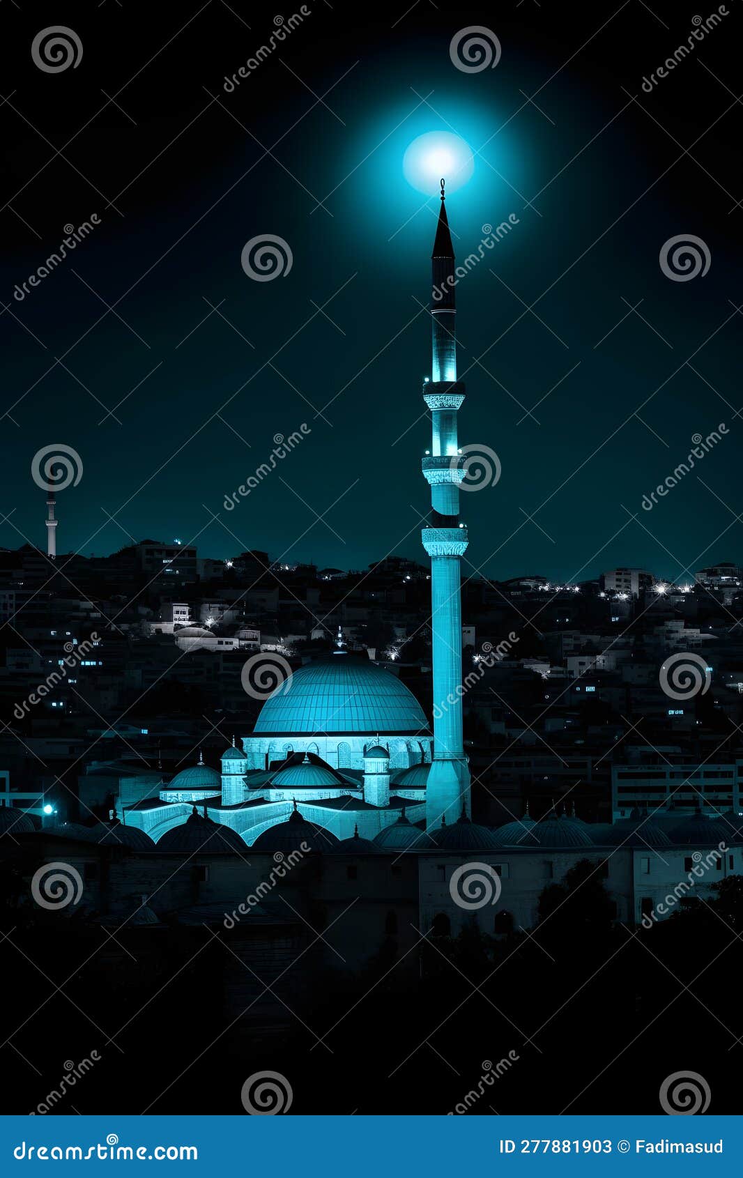 mosque at night