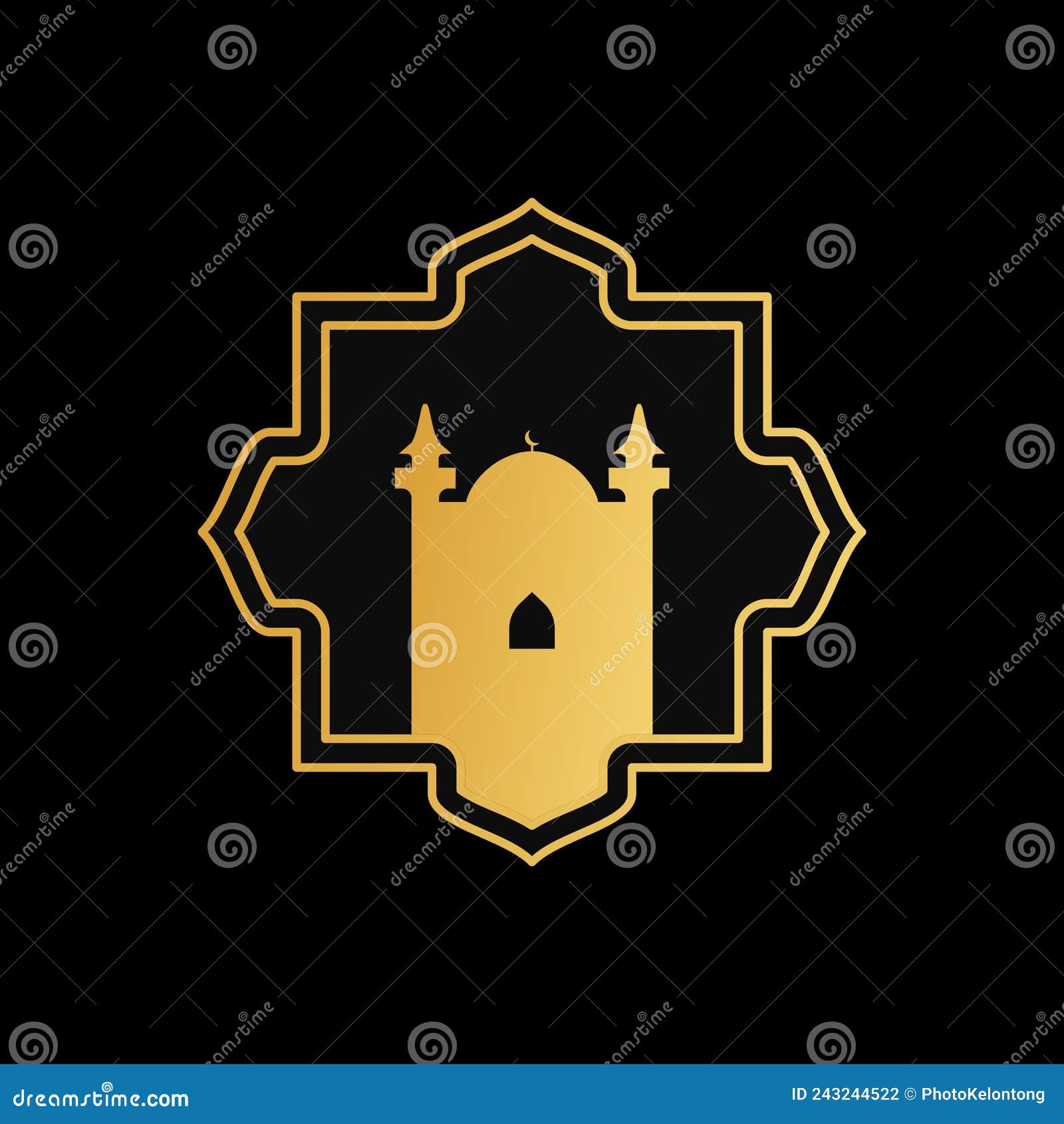 Mosque Ornament Illustration Stock Vector - Illustration of diagram