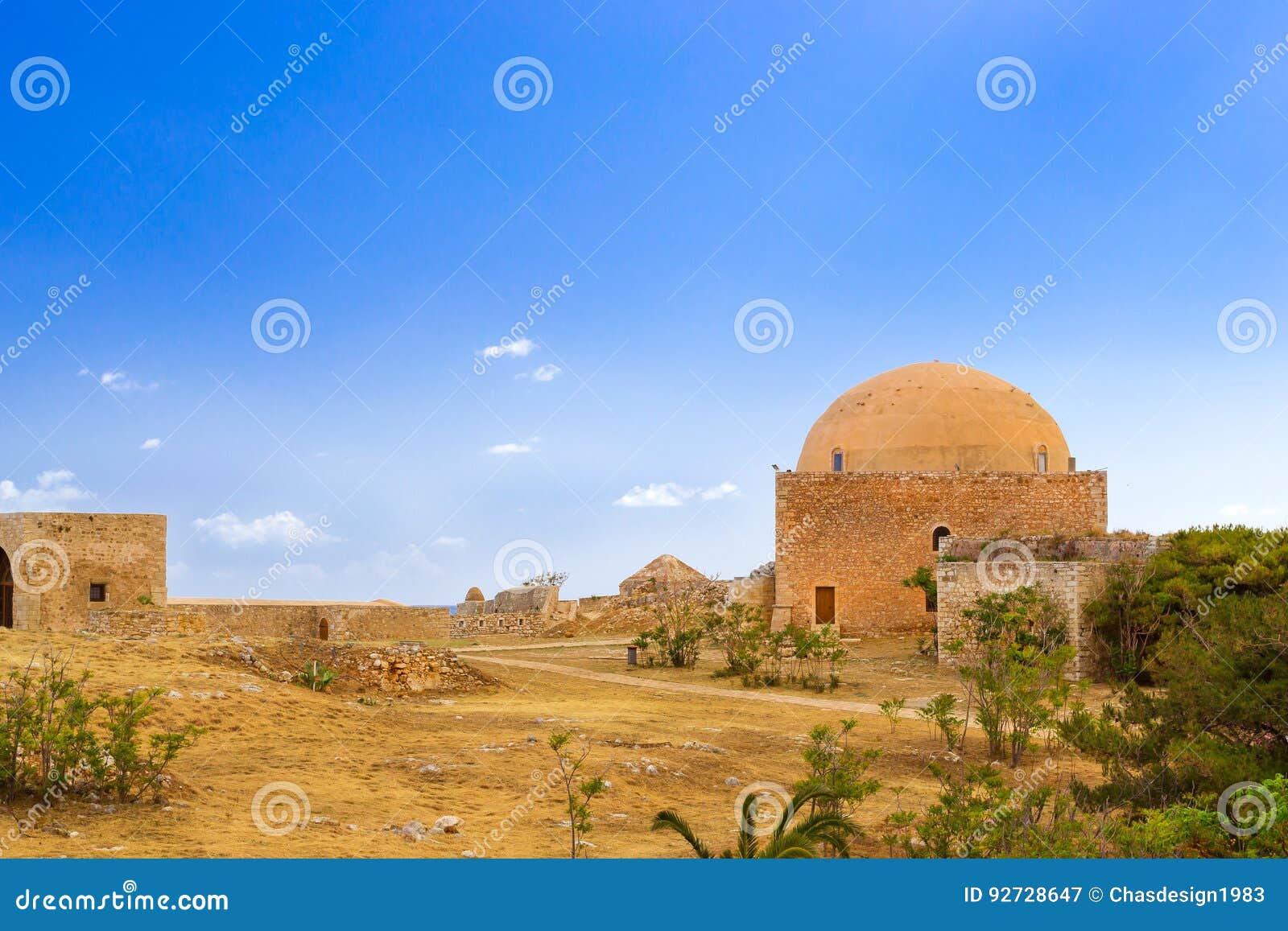 Mosque Of Sultan Ibrahim In Fortezza Castle Crete Stock