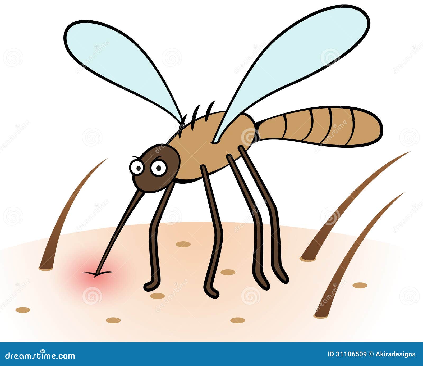 Mosquito sucking blood stock vector. Illustration of illness - 31186509