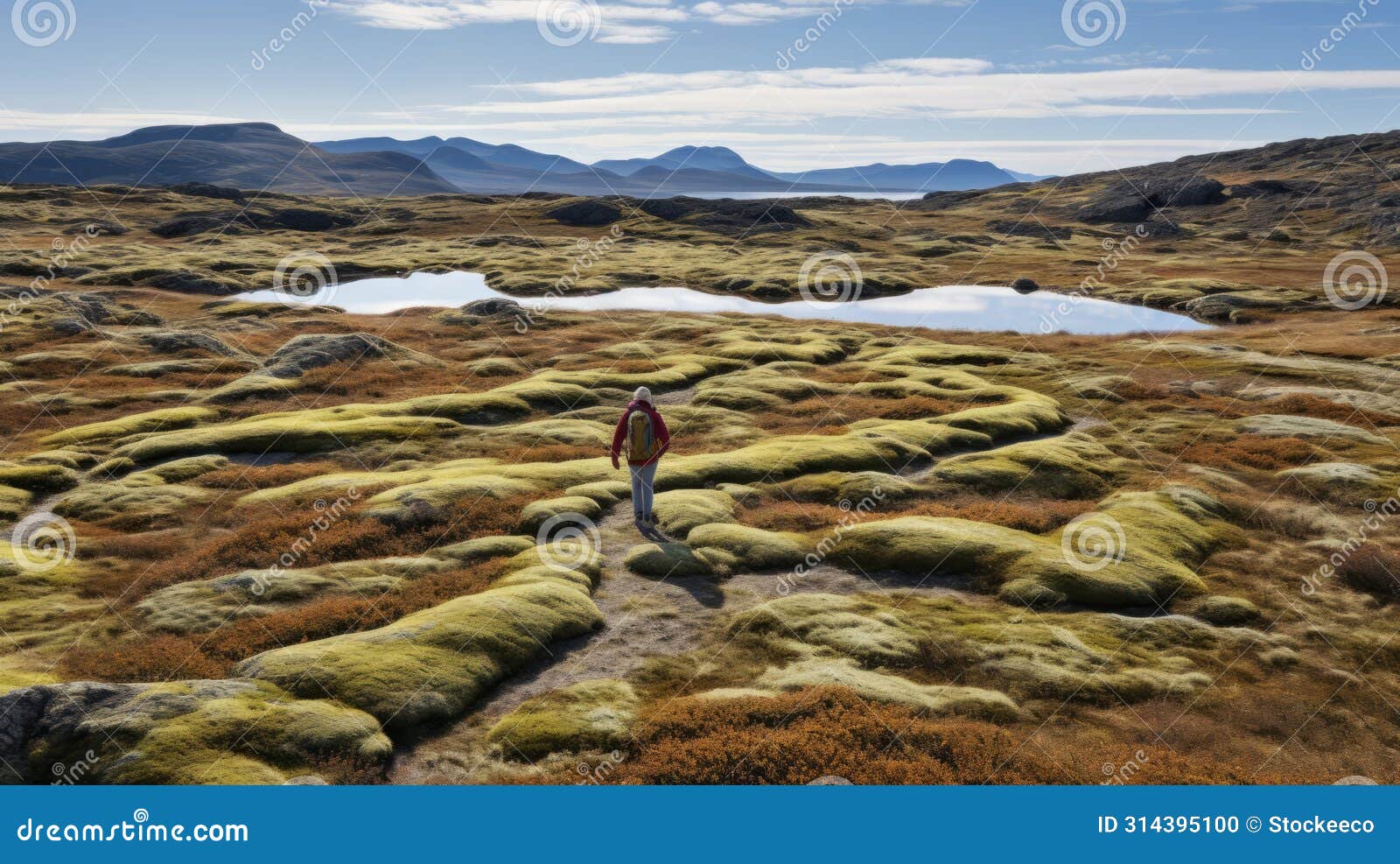 vibrant color fields: exploring a moss-filled landscape