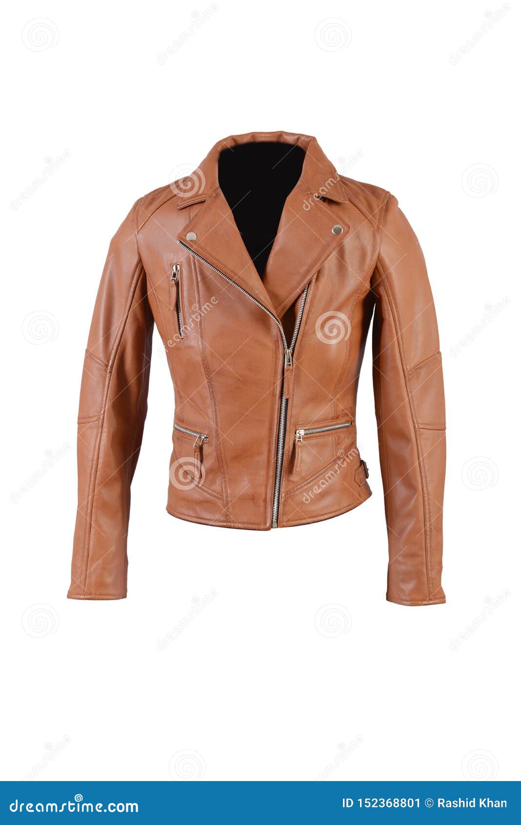 Most Beautiful Light Brown Color Leather Jacket For Girls Photo Stock Image Image Of Leather Phtos 152368801