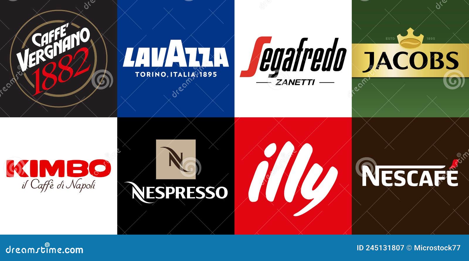 Most Famous Logo Brands Coffee Produce, Lavazza, Illy, Nespresso ...