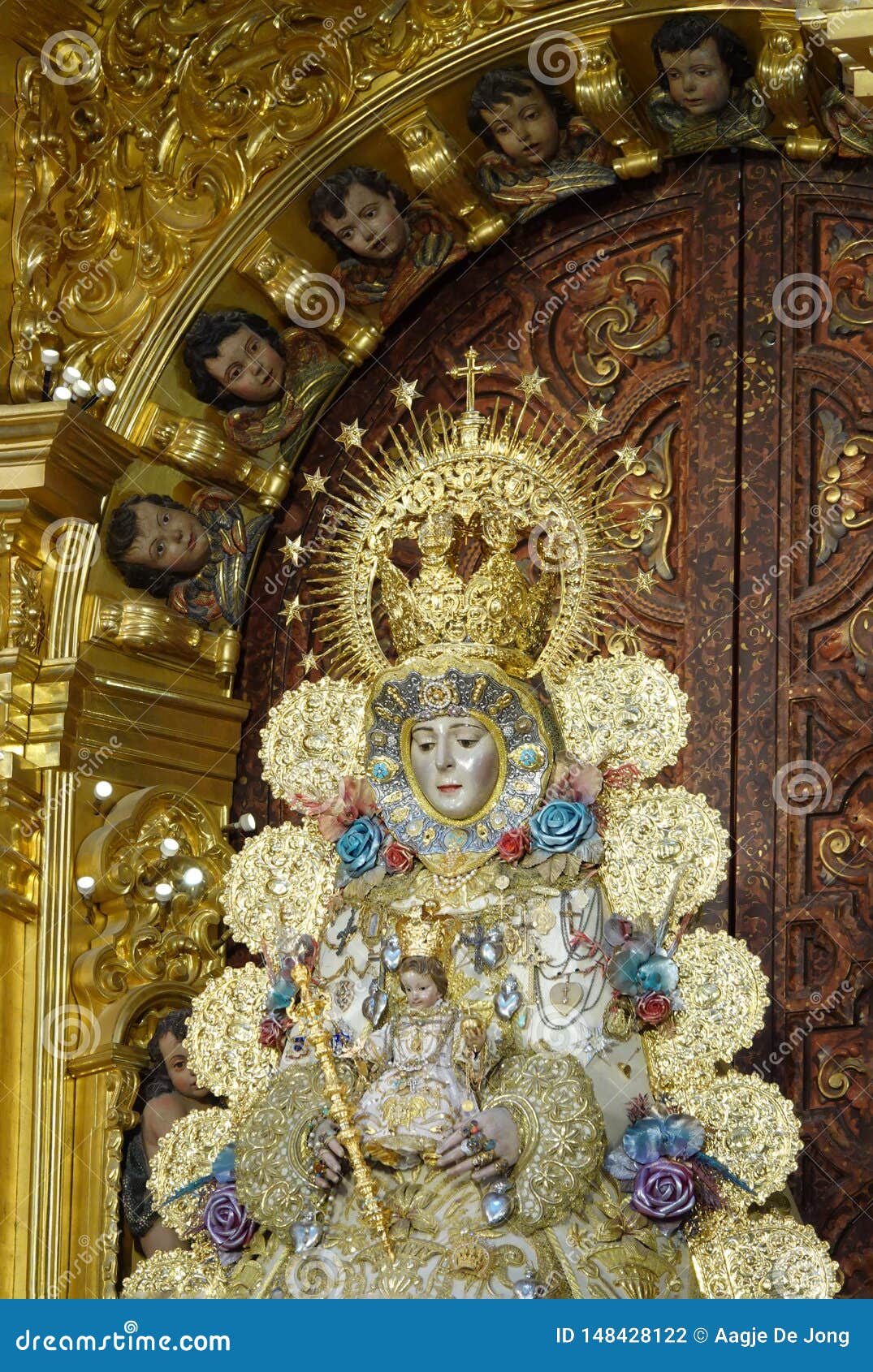 the virgin of el rocio in santuario nuestra senora del rocio in andalusia