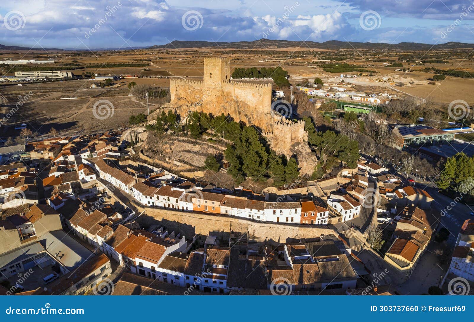 most impressive medieval castles and towns of spain - almansa, castile-la mancha provice