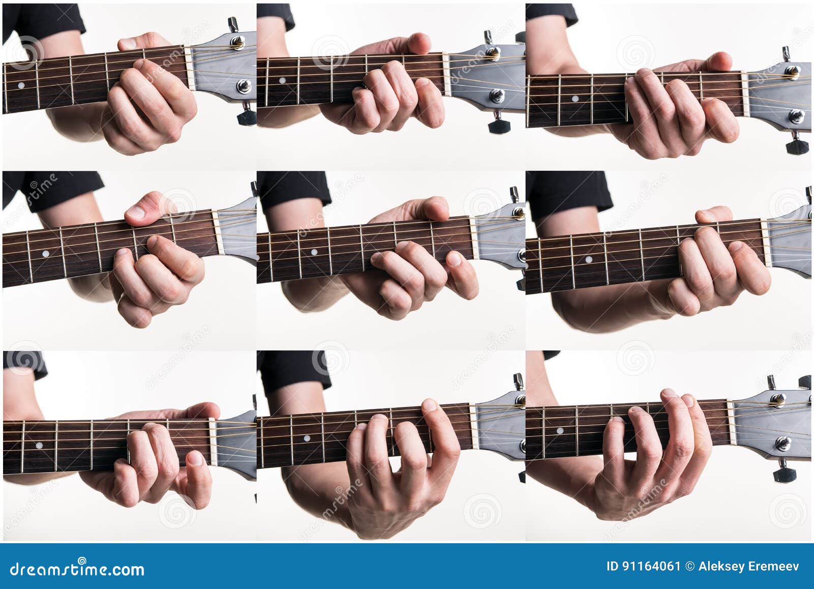 The Most Popular Chords are a, am, C, D, Dm, E, Em, F, Fm on a Guitar